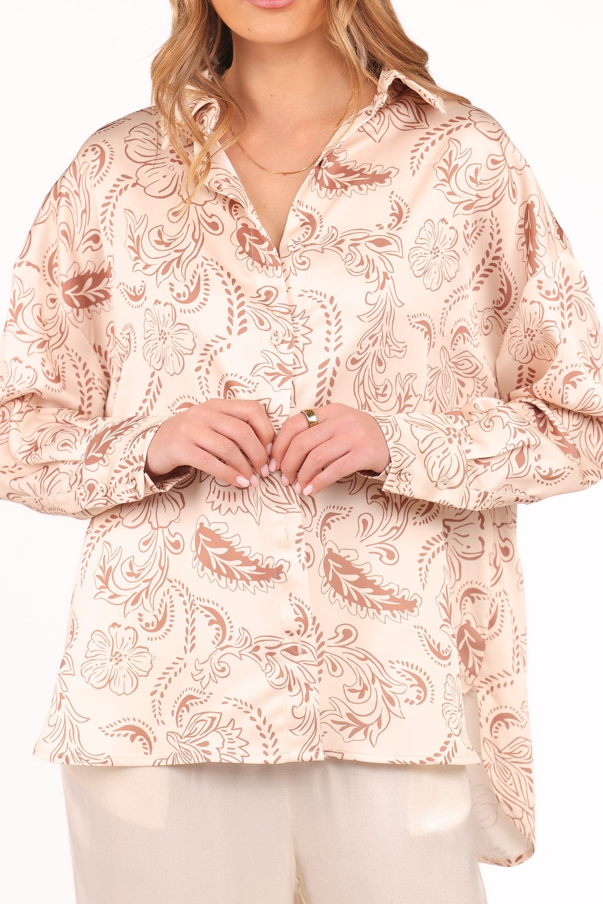 Rosalie Shirt in Brown Paisley – view 7 of 9