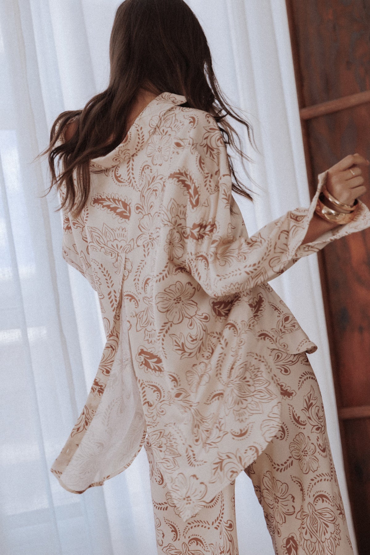 Rosalie Shirt in Brown Paisley – view 1 of 9
