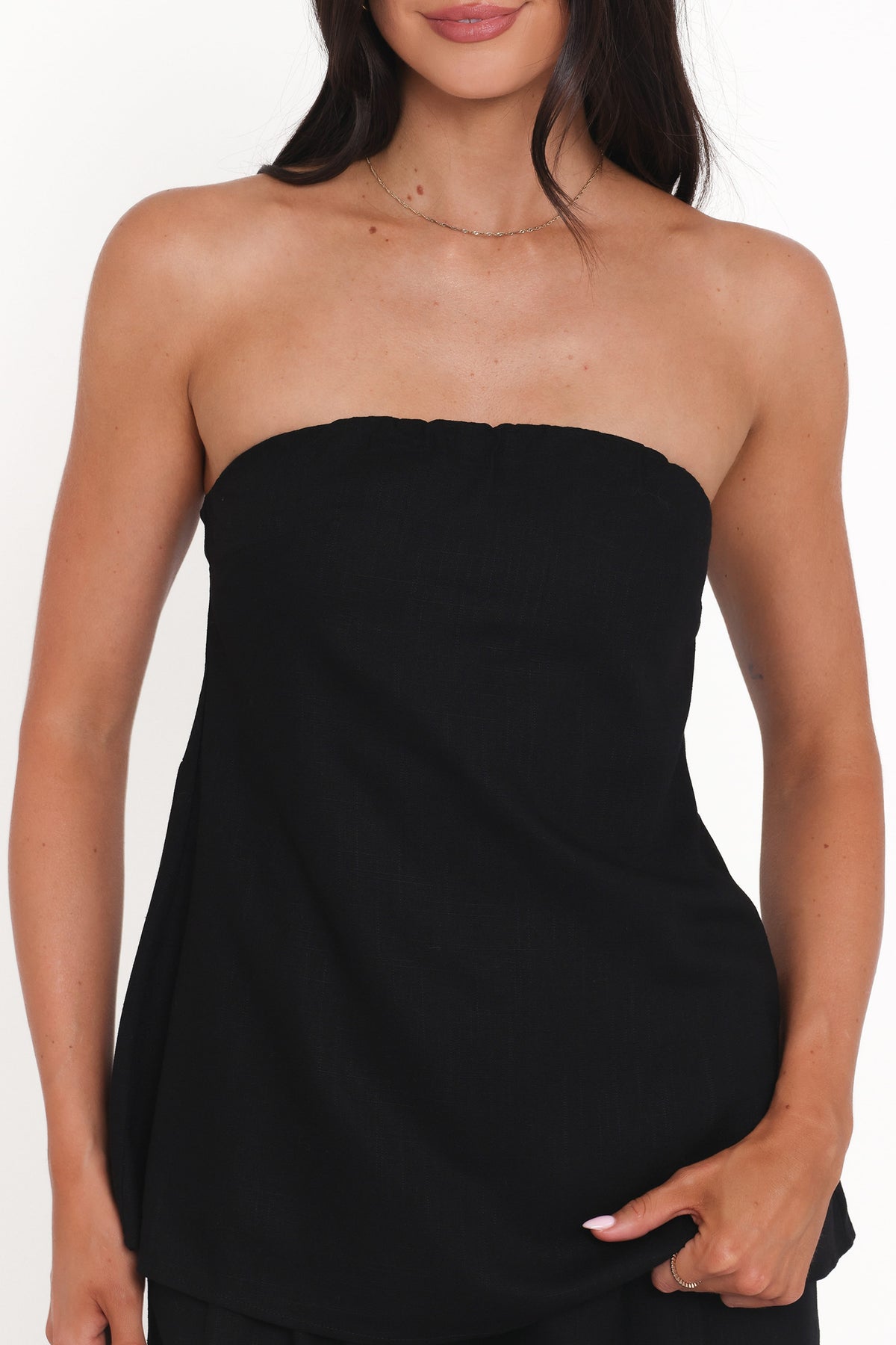 Rosemarie Strapless Top in Black – view 2 of 6