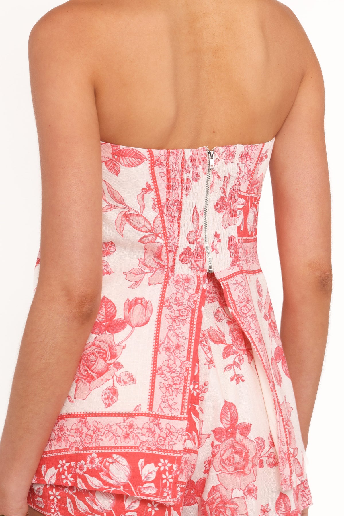 Rosemarie Strapless Top in Rose Tile – view 5 of 6