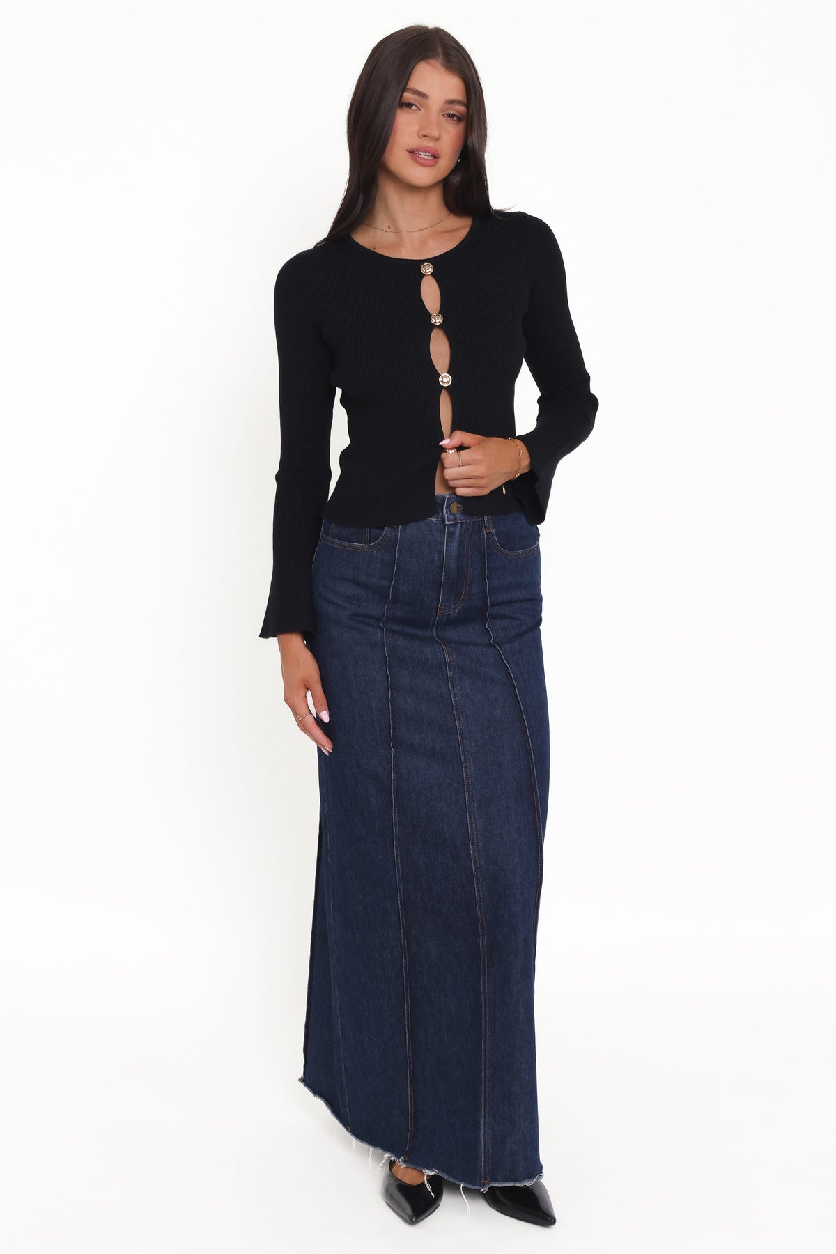 Rosienna Knit Top in Black – view 1 of 5