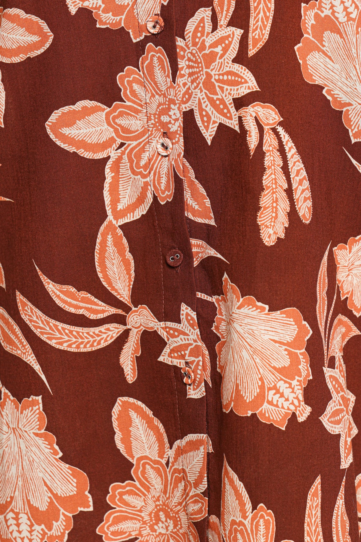 Samira Short Sleeve Shirt in Orange Floral – view 7 of 7