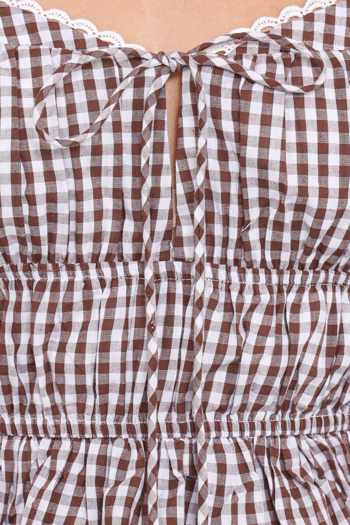 Saphia Top in Brown Gingham – view 7 of 7