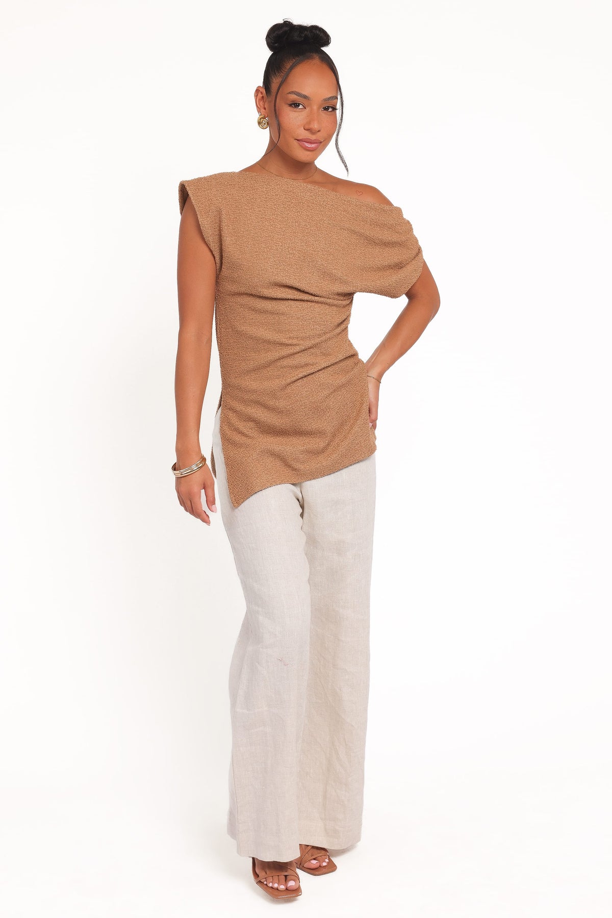 Selma Knit Top in Brown – view 7 of 8
