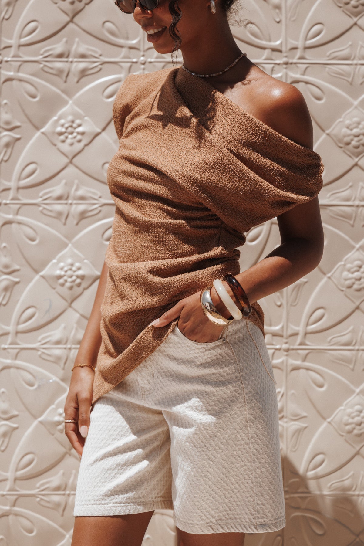 Selma Knit Top in Brown – view 1 of 8