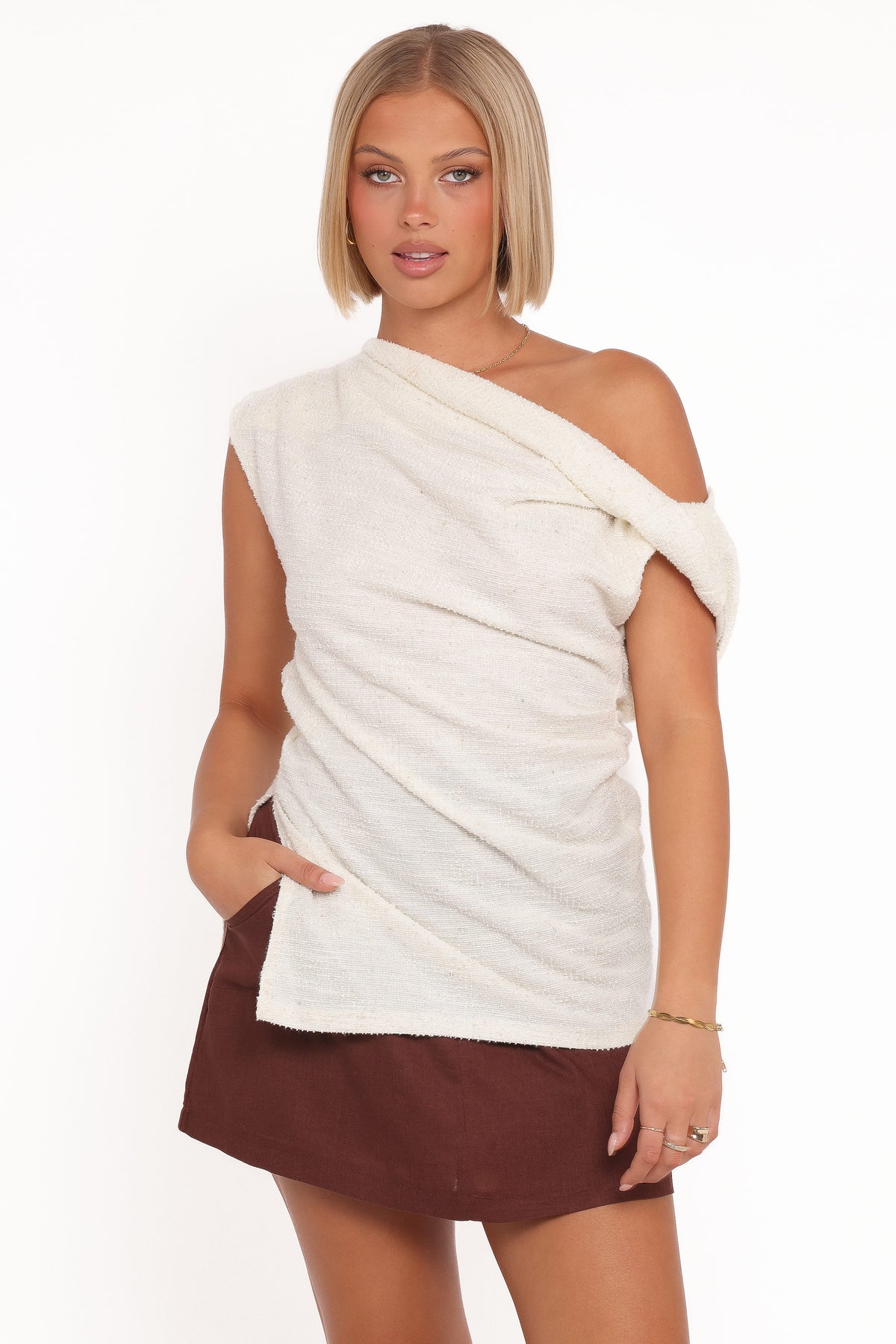 Selma Knit Top in Cream – view 2 of 8
