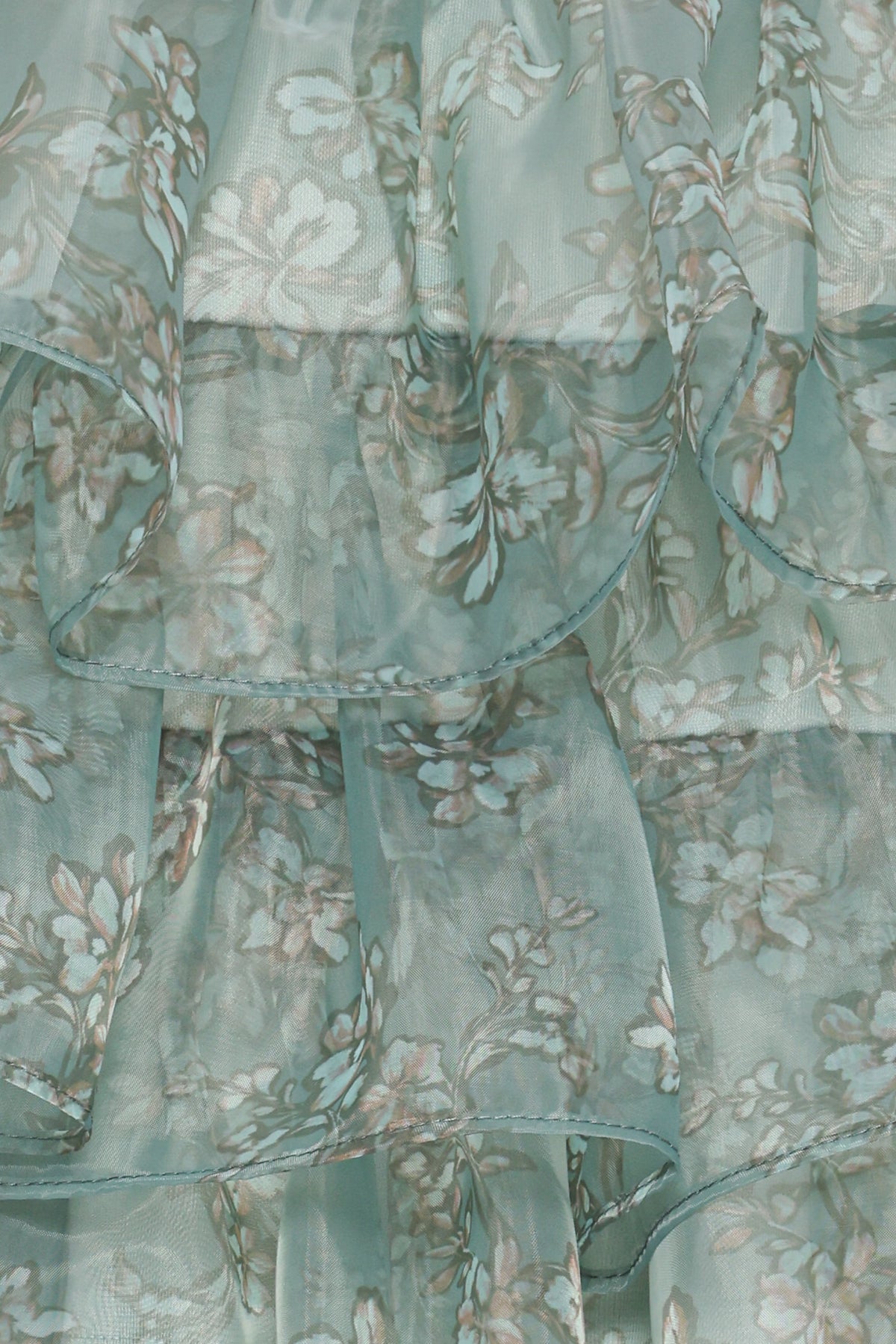 Taelya Flounce Top in Mint Green Floral – view 7 of 8