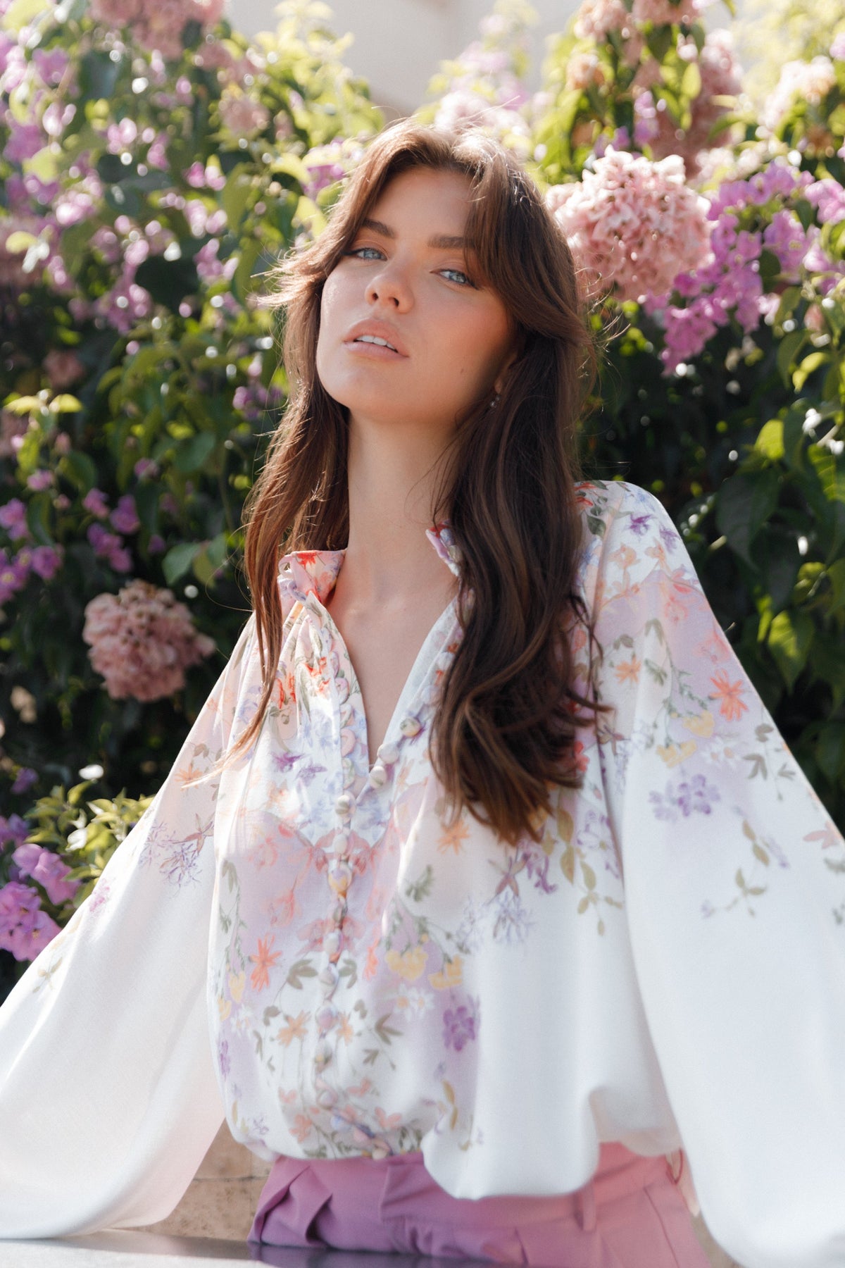 Tiarna Shirt in White Floral – view 1 of 10
