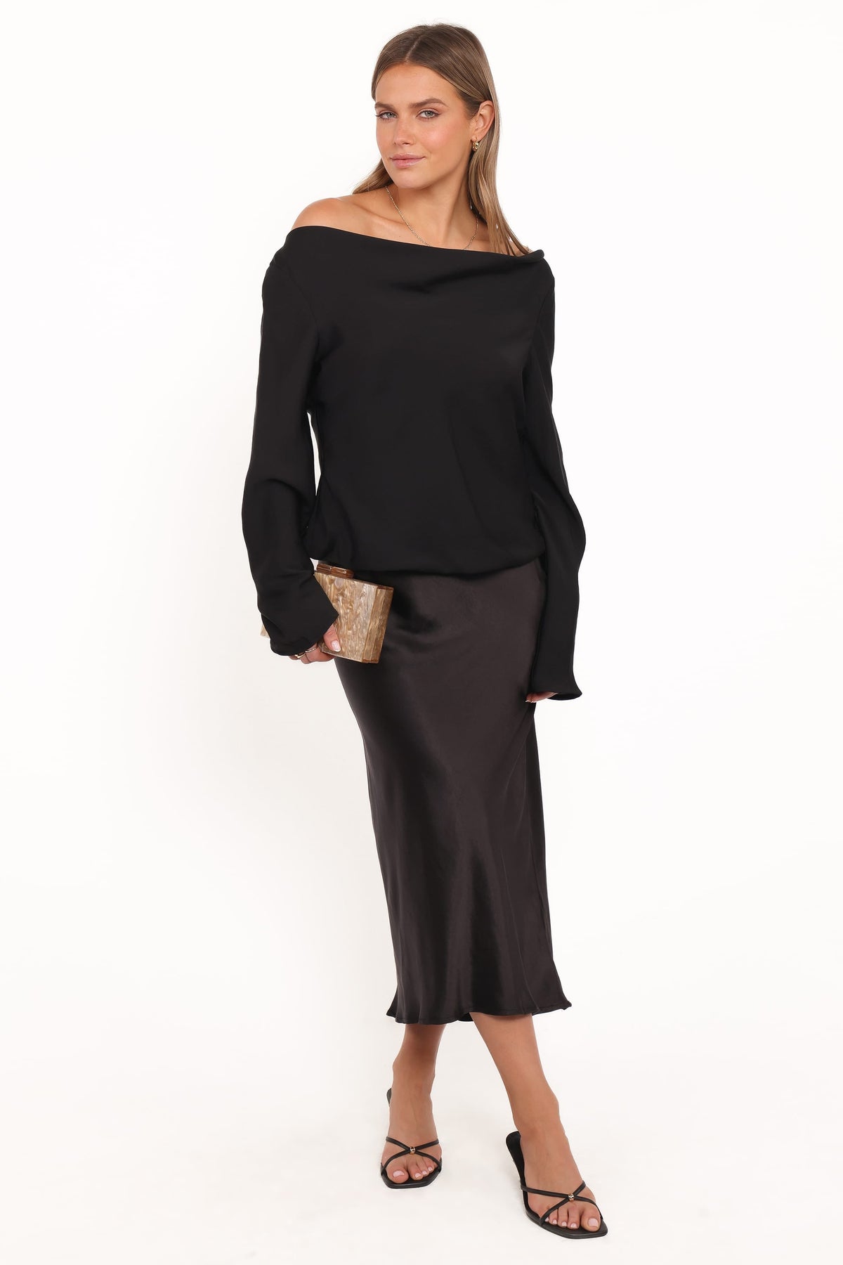 Vinita Long Sleeve Top in Black – view 5 of 6