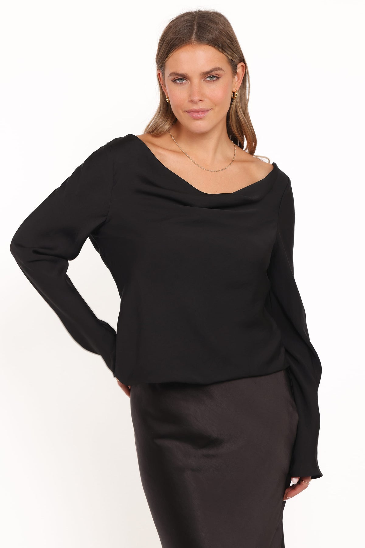Vinita Long Sleeve Top in Black – view 2 of 6