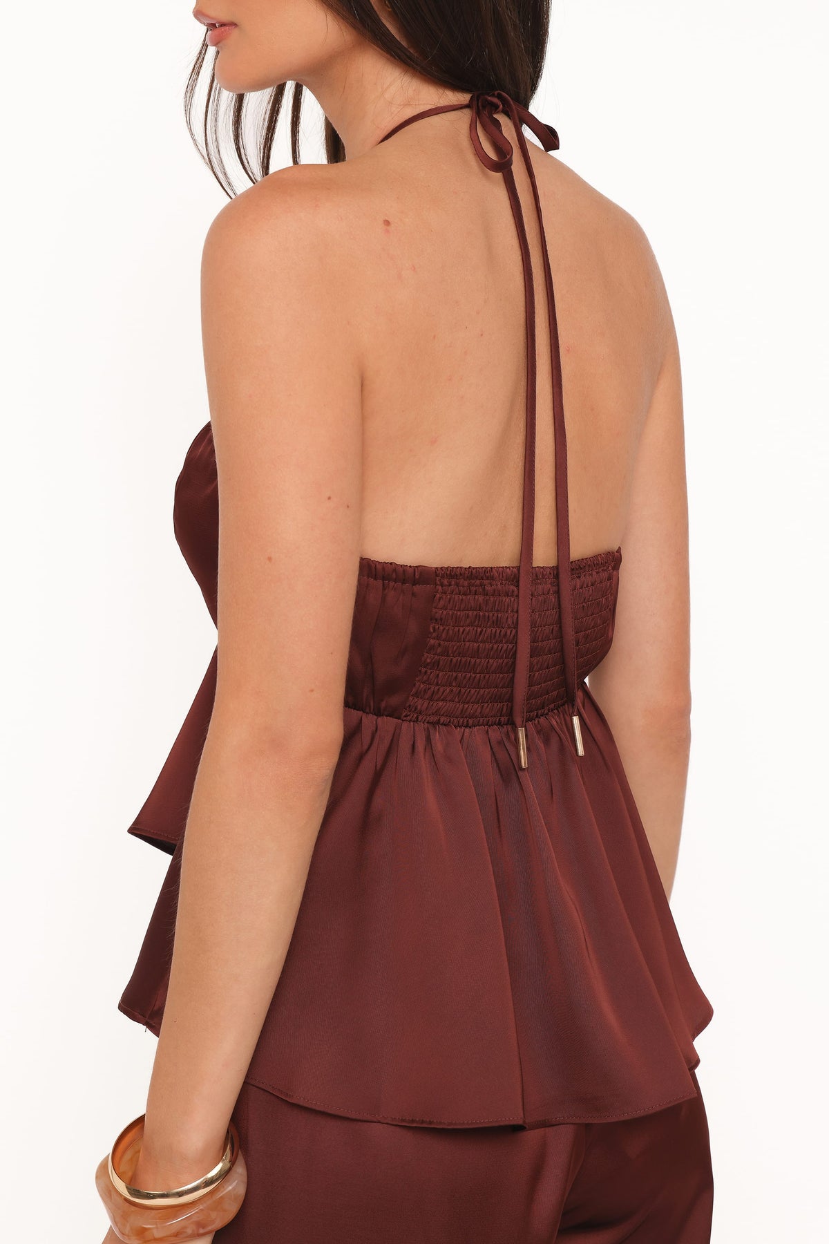 Vita Halter Top in Brown – view 2 of 7