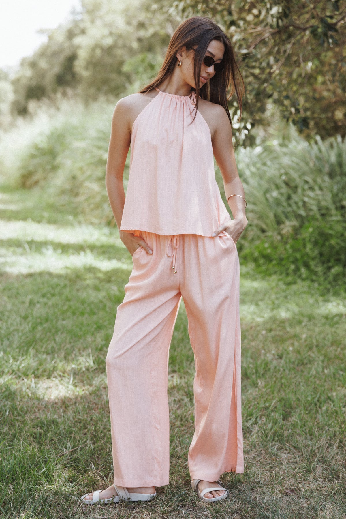 Wren Halter Tie Top in Pink – view 8 of 8