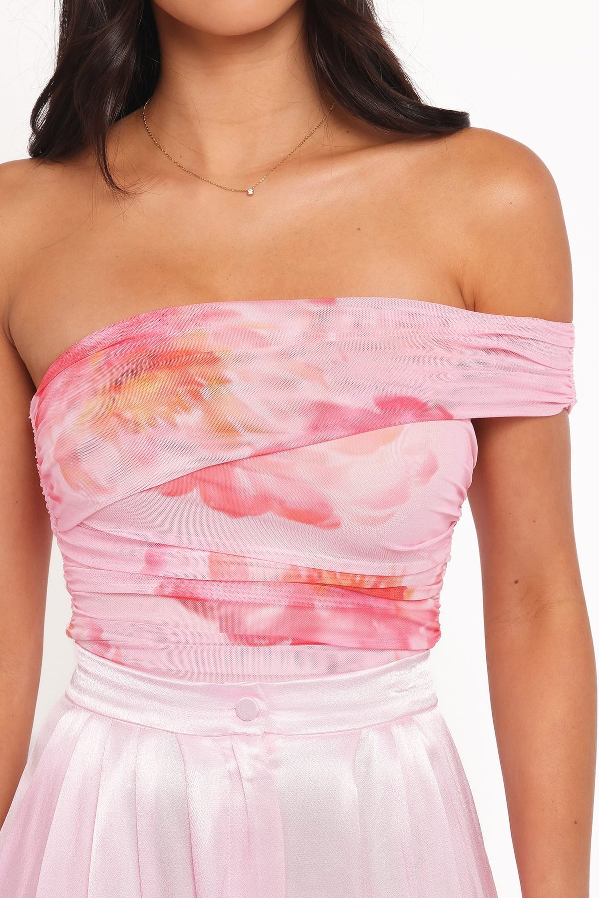 Zachary One Shoulder Top in Pink – view 3 of 8