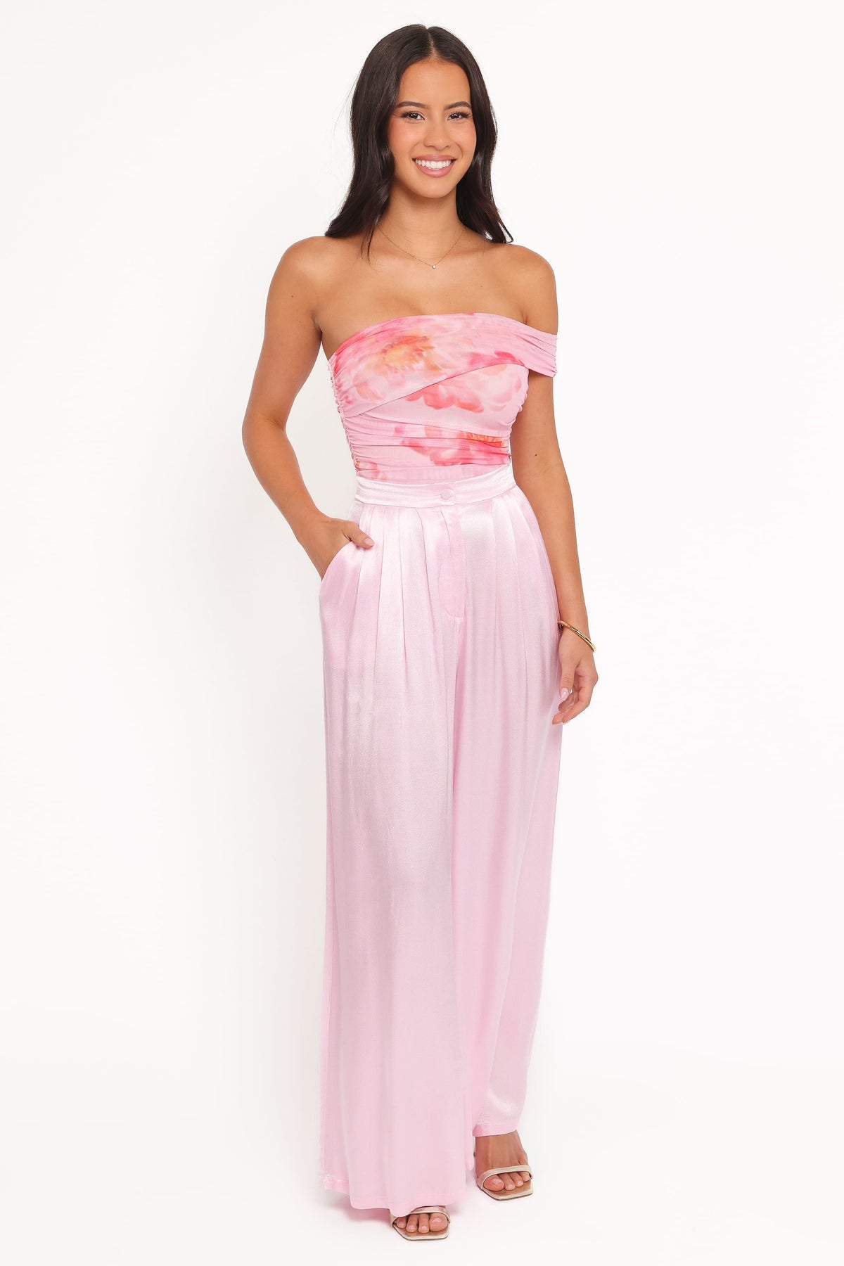 Zachary One Shoulder Top in Pink – view 6 of 8