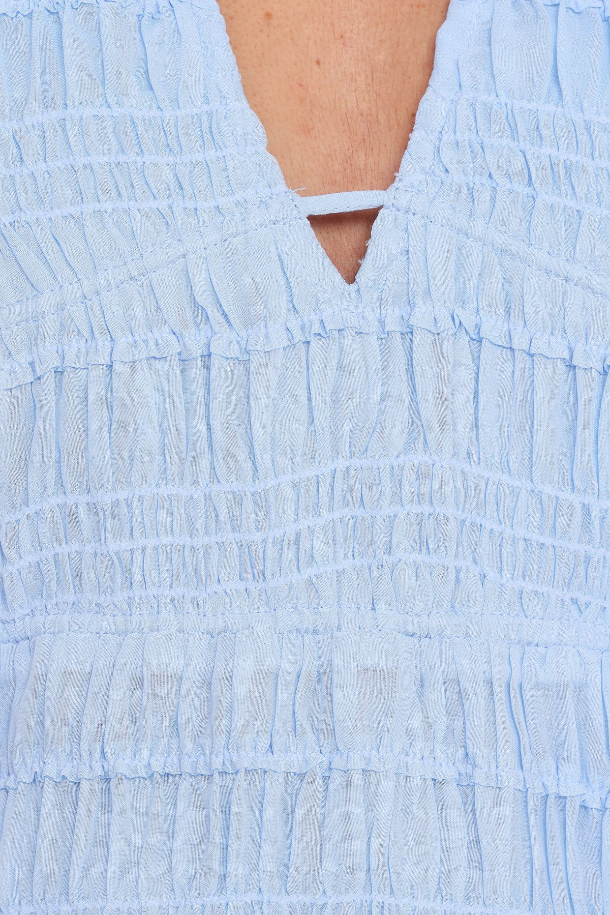 Zafira Textured Halter Top in Blue – view 7 of 9