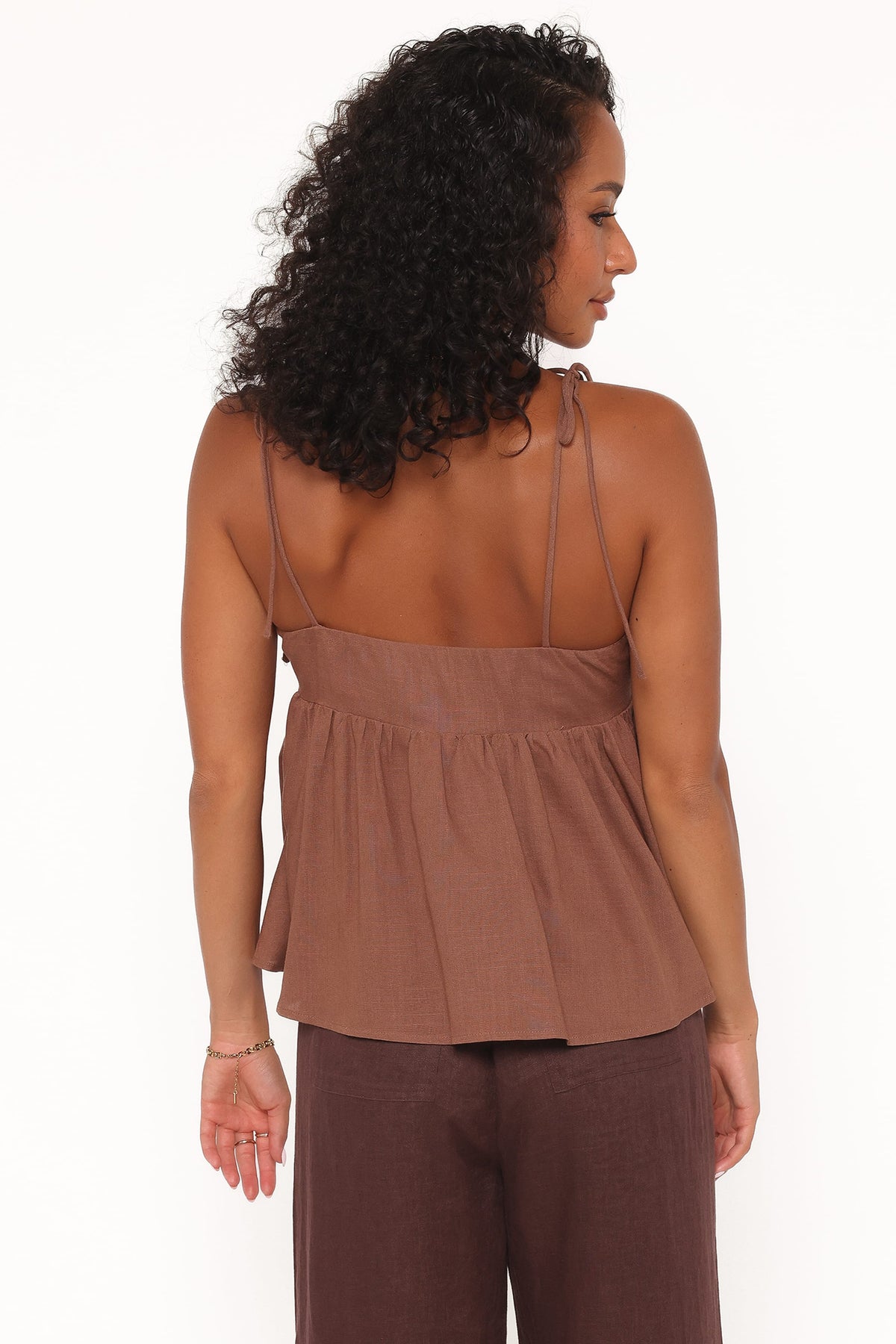 Zephyra Baby Doll Top in Brown – view 4 of 7