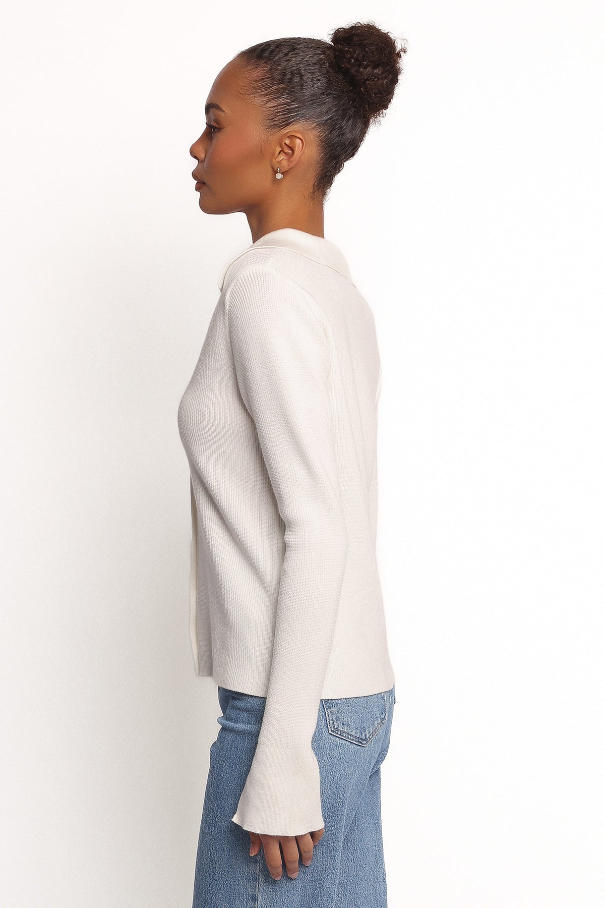 Zocco Long Sleeve Knit Top in Cream – view 5 of 9