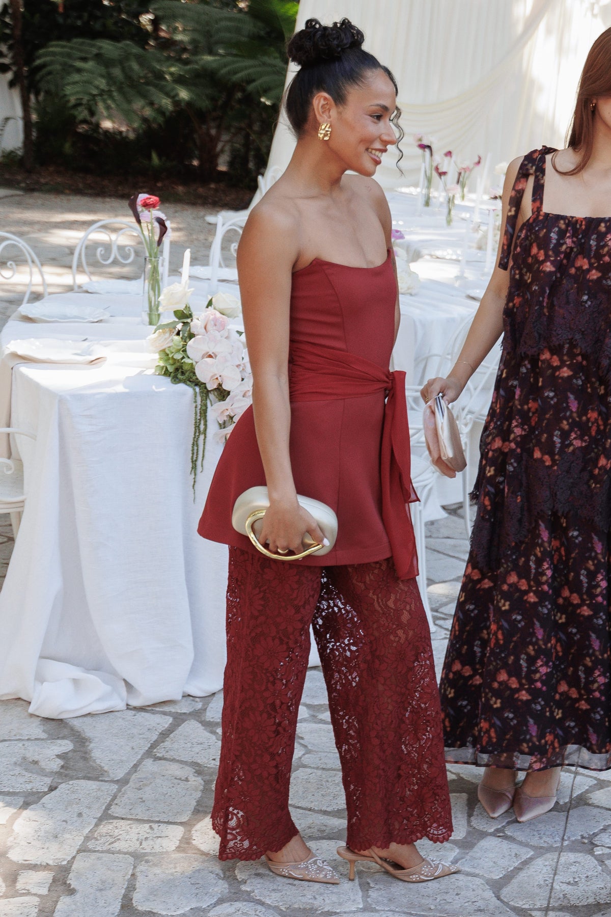 Athena Jumpsuit in Sangria Red – view 1 of 7