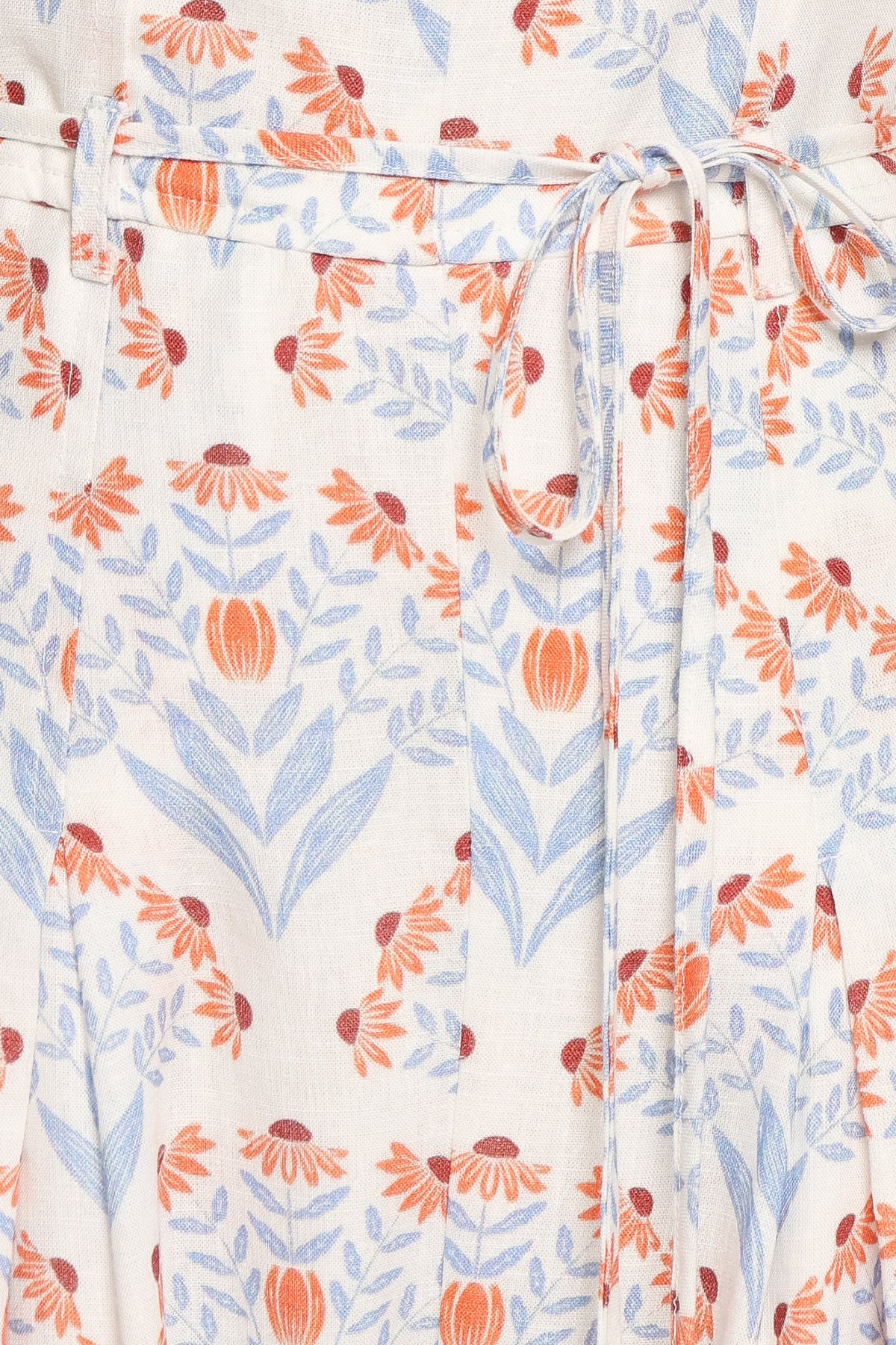 Calliope Tie Waist Jumpsuit in White Blue – view 8 of 8