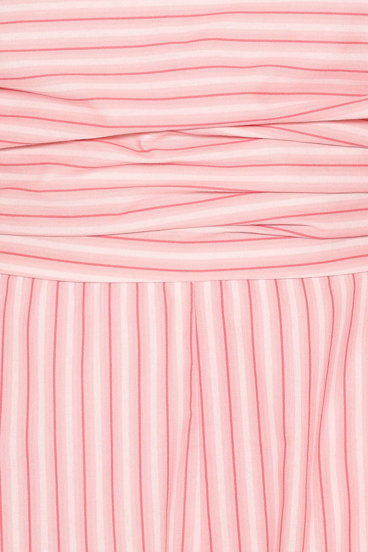 Clo Puff Sleeve Romper in Pink Stripe – view 7 of 8