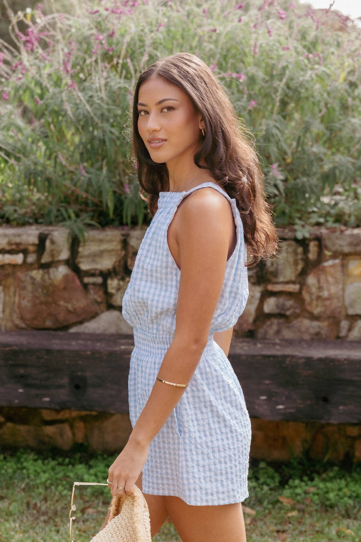 Felicity Romper in Blue Gingham – view 1 of 8