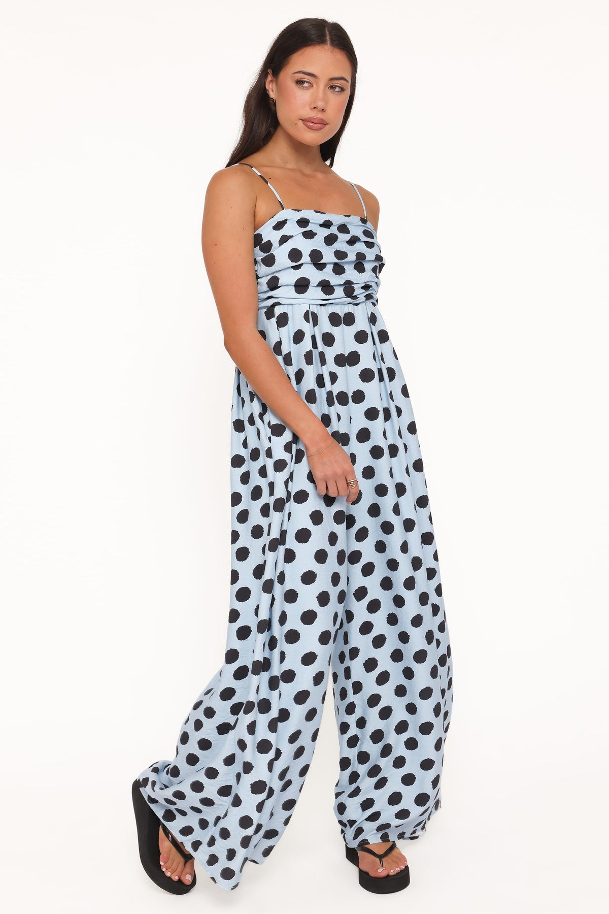 Pricilla Jumpsuit in Blue Polka Dot – view 3 of 5