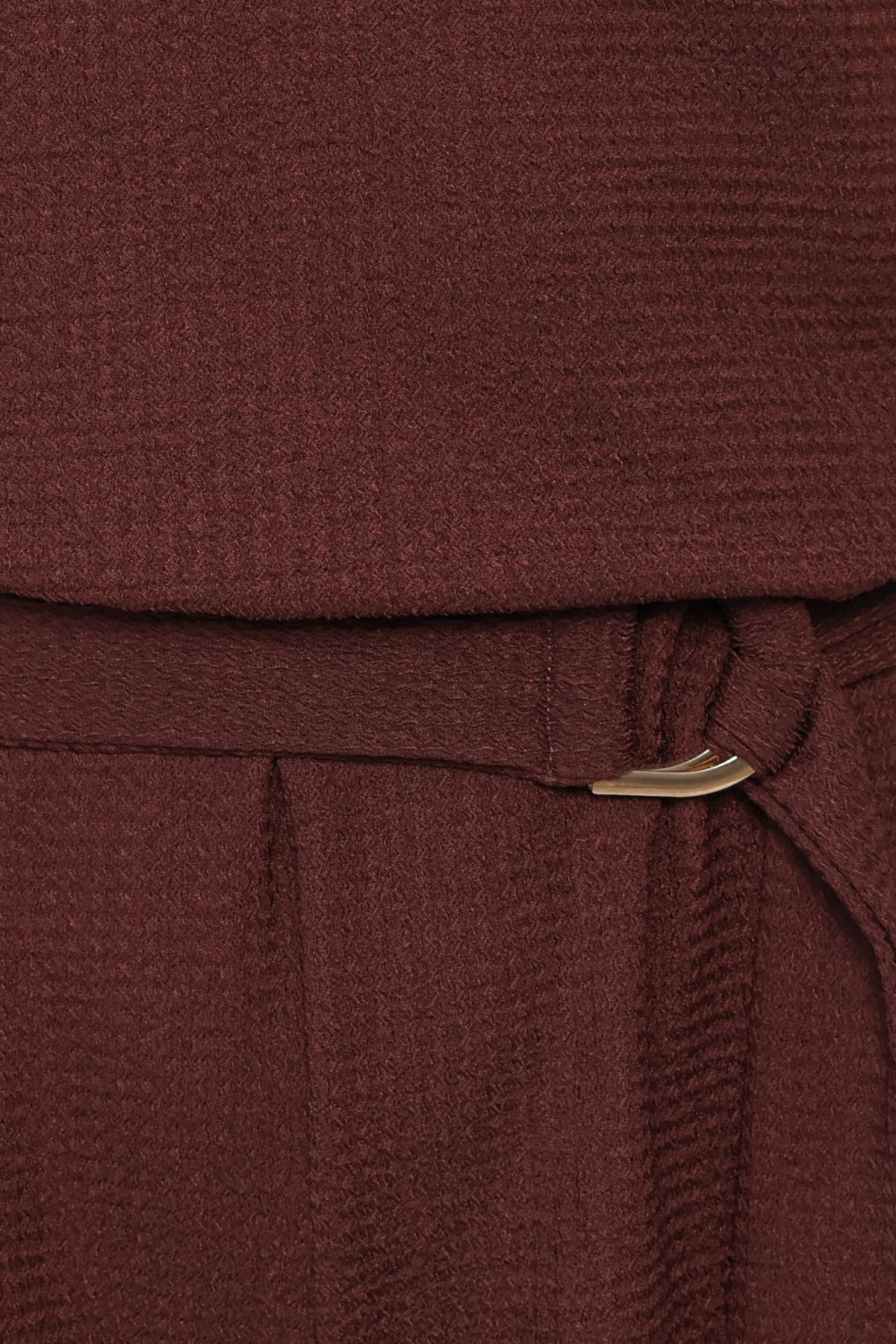 Zaia Belted Knit Romper in Chocolate Brown – view 6 of 6