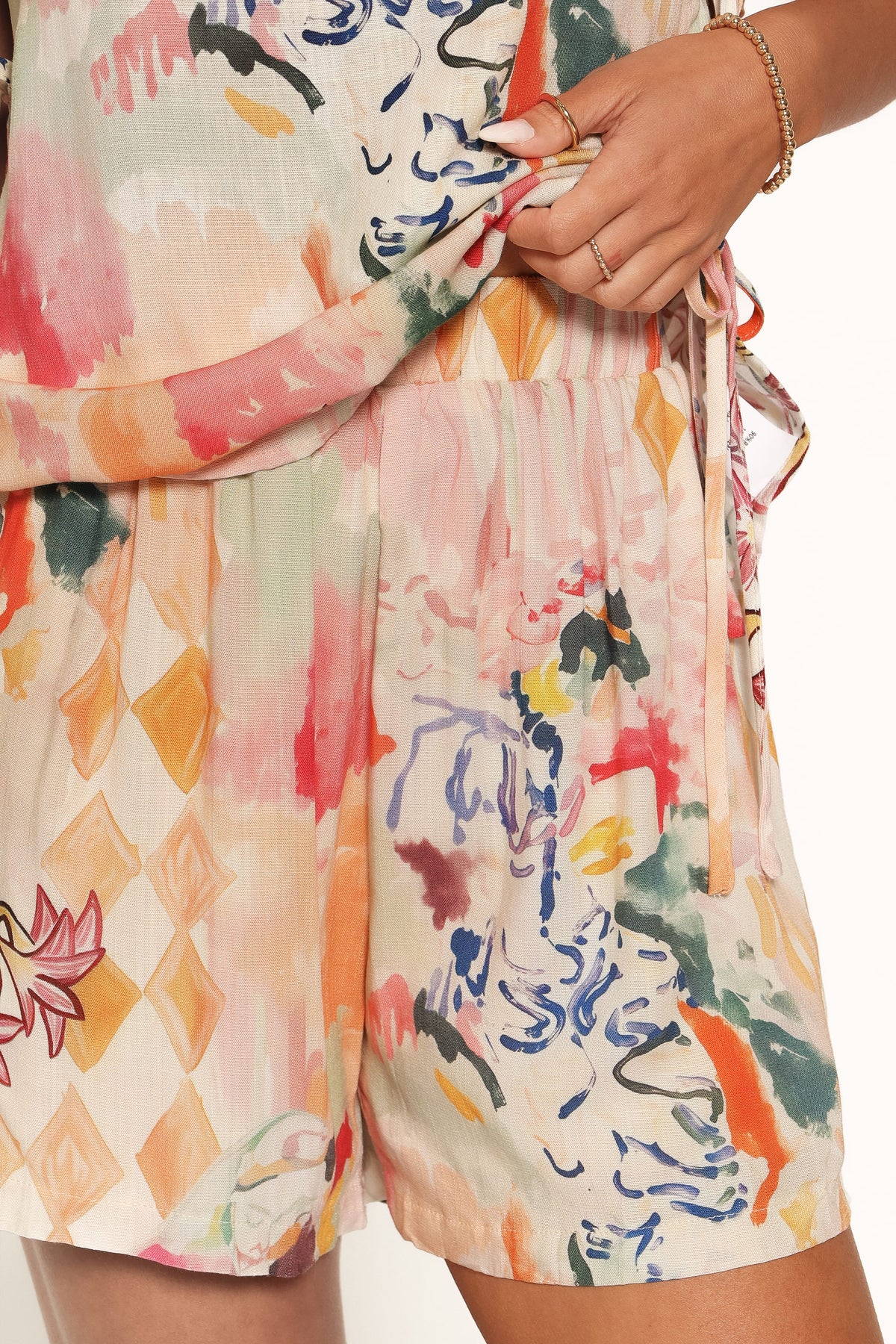 Bydee Short Set in Pink Watercolor – view 6 of 8