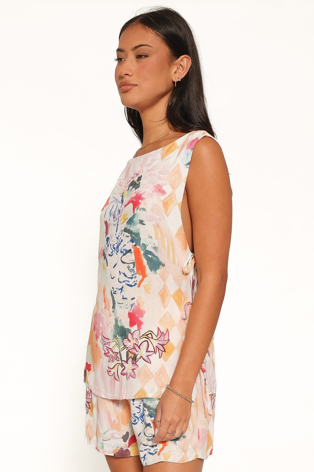 Bydee Short Set in Pink Watercolor – view 3 of 8