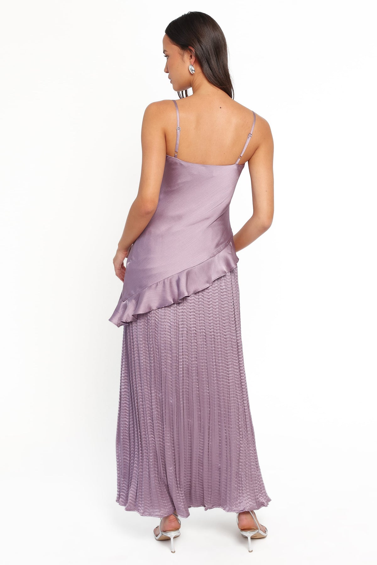 Delvine Asymmetrical Skirt Set in Lilac – view 5 of 8