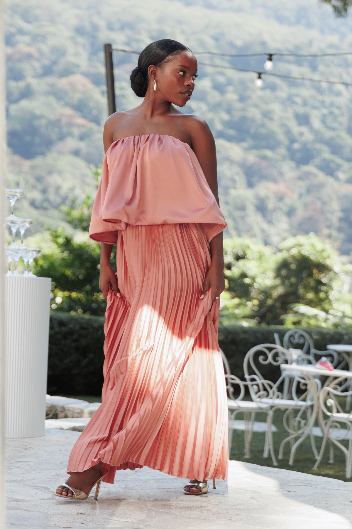 Dorado Pleated Skirt Set in Dusty Rose – view 1 of 7