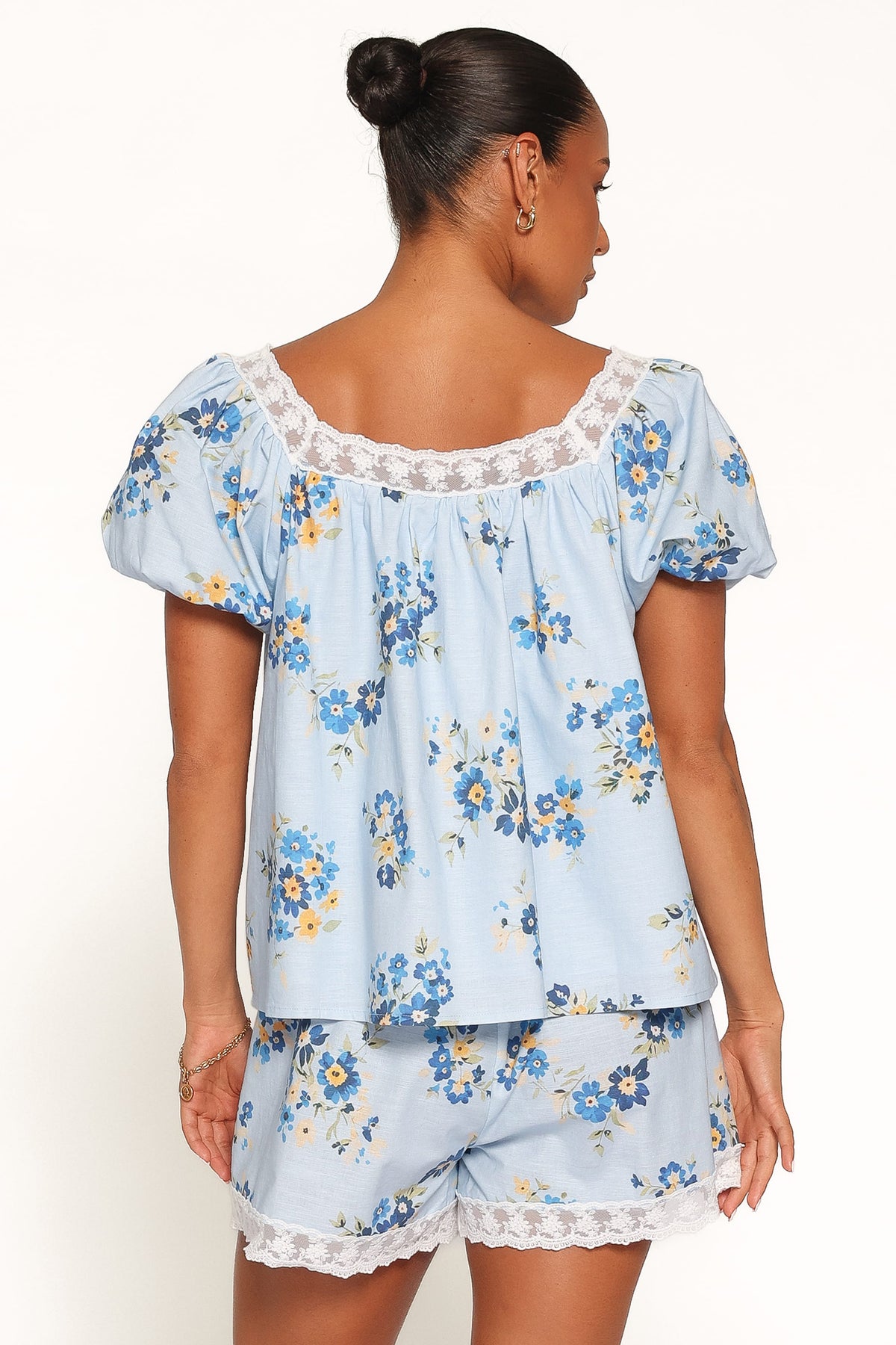Fawna Short Set in Blue Floral – view 4 of 7