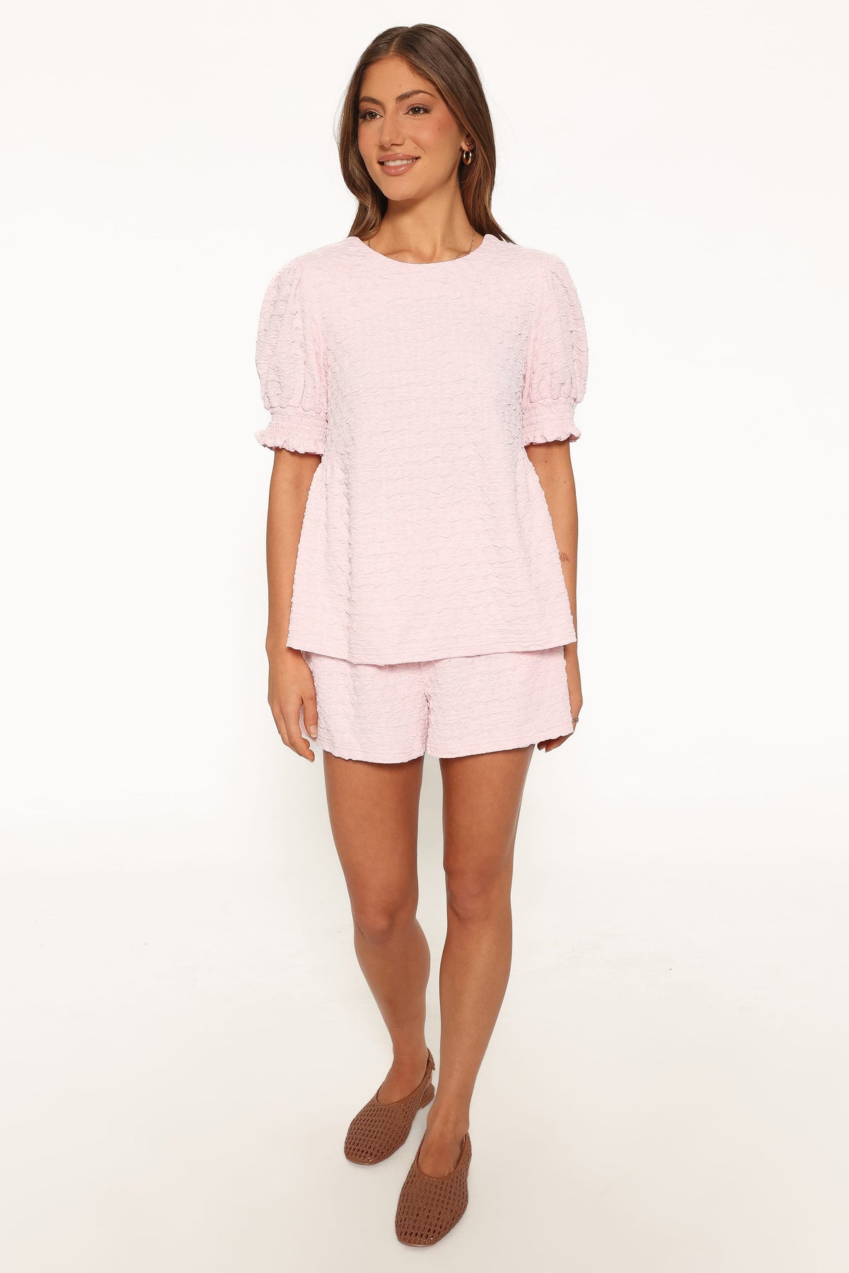 Gail Textured Short Set in Pink – view 5 of 8