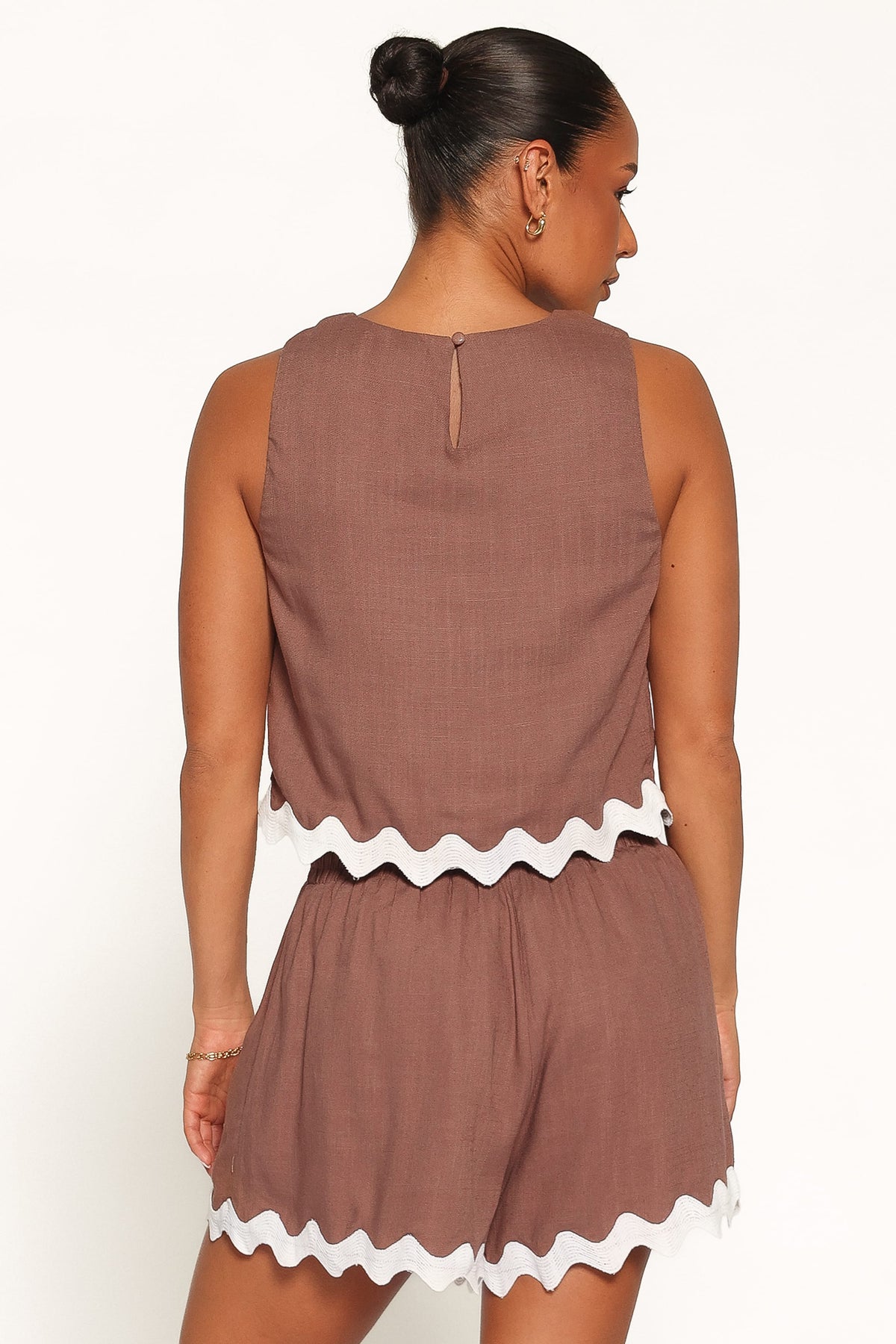 Gale Short Set in Brown Cream – view 4 of 7