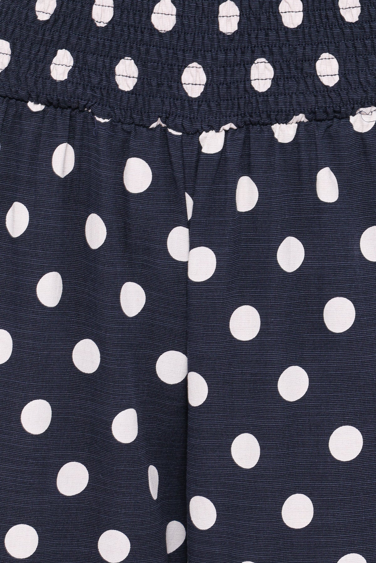 Jillian Smocked Pant Set in Navy Polka Dot – view 7 of 8