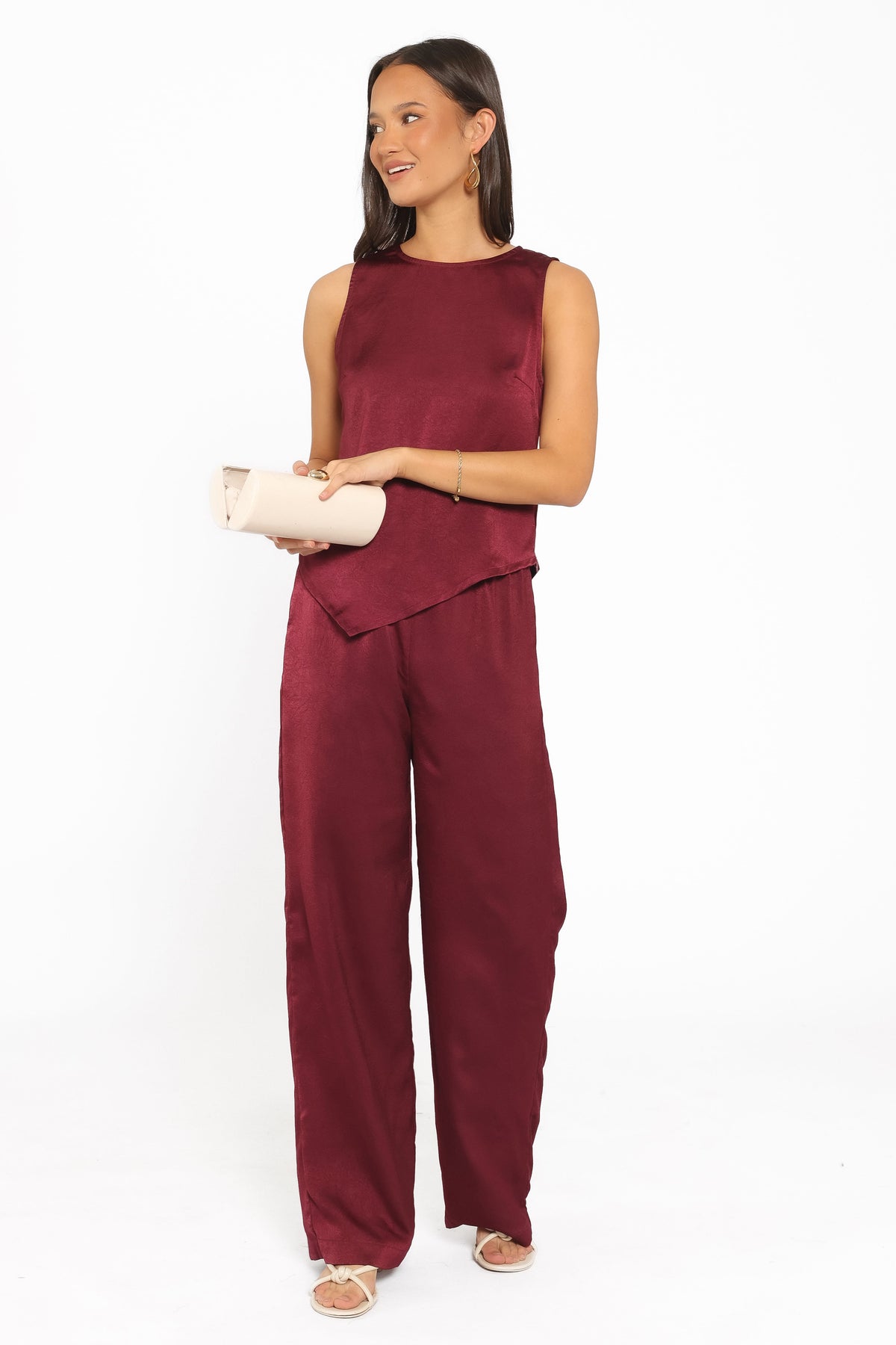 Lira Pant Set in Dark Cherry – view 1 of 7