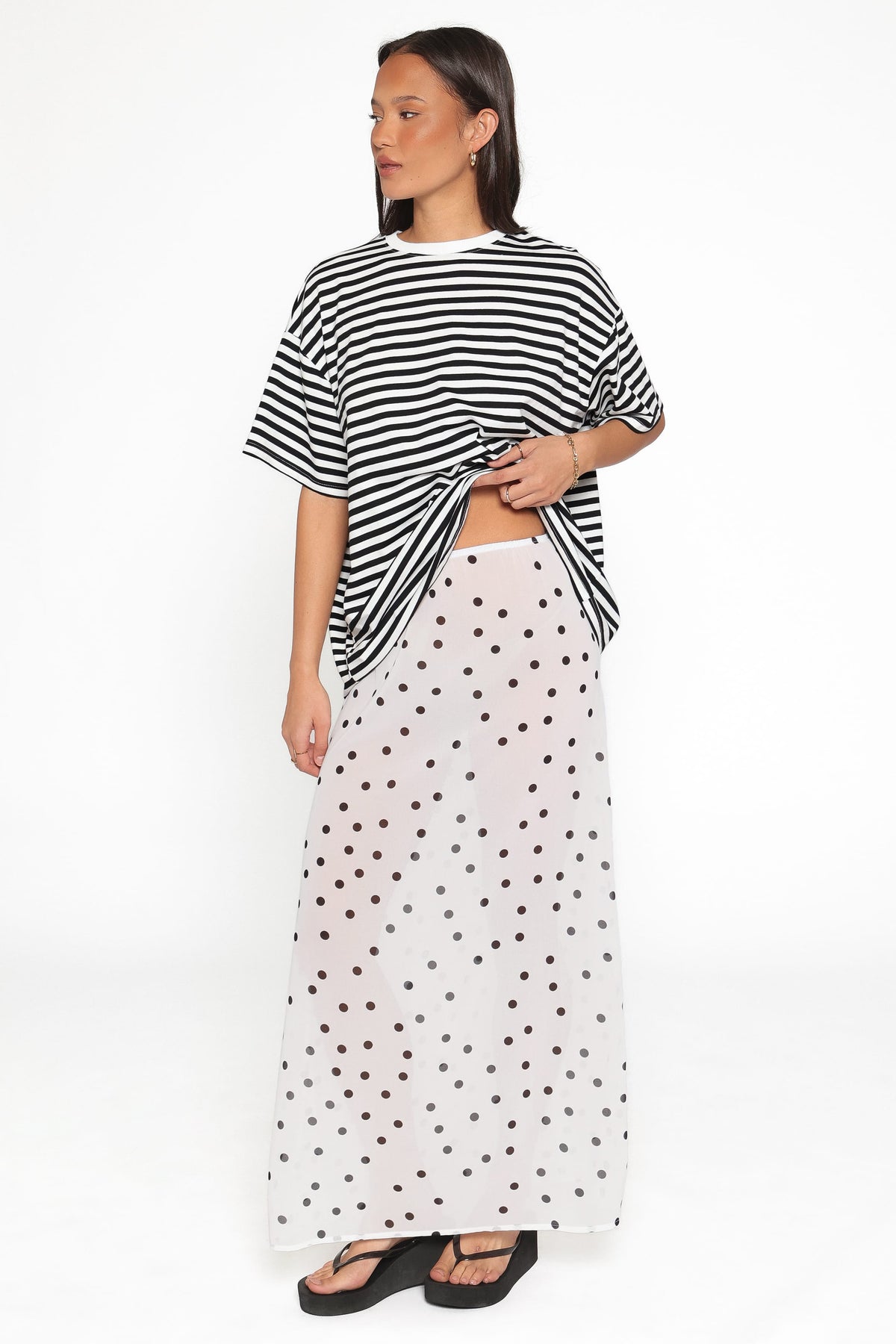 Tammi Skirt Set in White Black – view 1 of 8