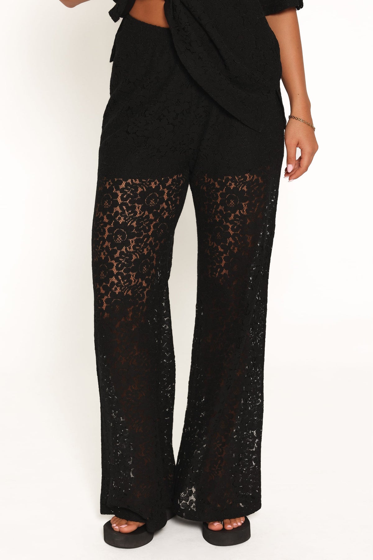 Tucker Lace Pant Set in Black – view 6 of 7