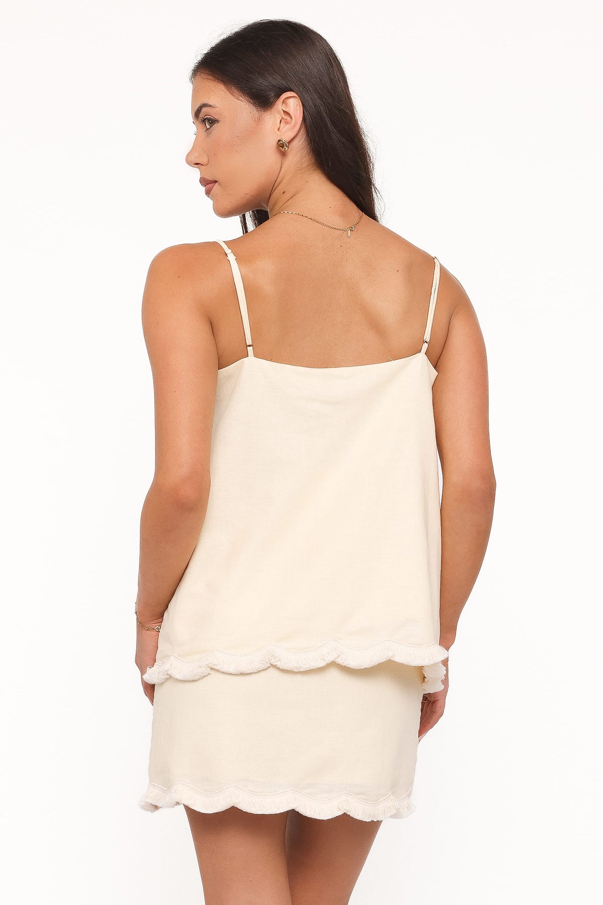 Venate Scallop Skirt Set in Yellow – view 4 of 7