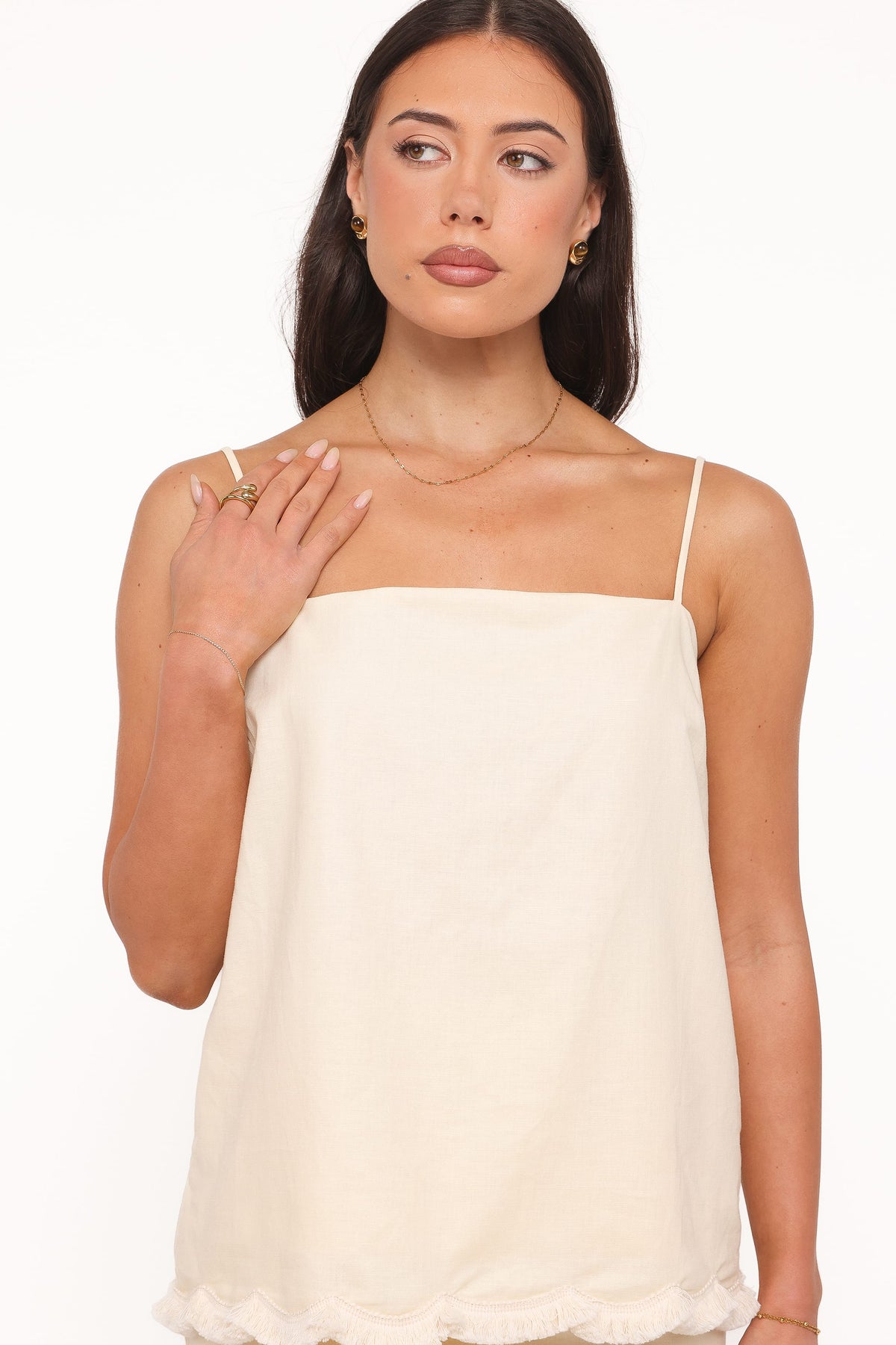 Venate Scallop Skirt Set in Yellow – view 2 of 7