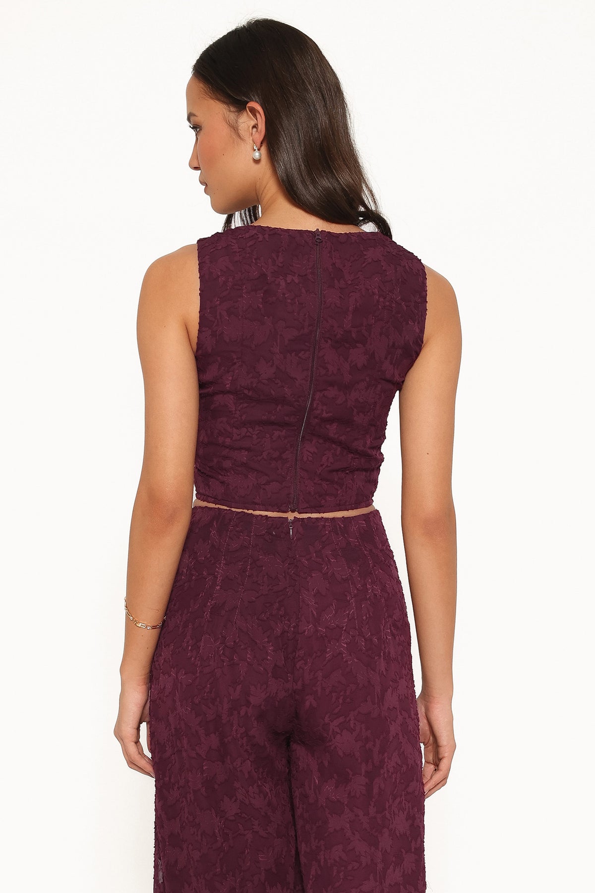 Ada Corset Top in Plum Burnout – view 5 of 8