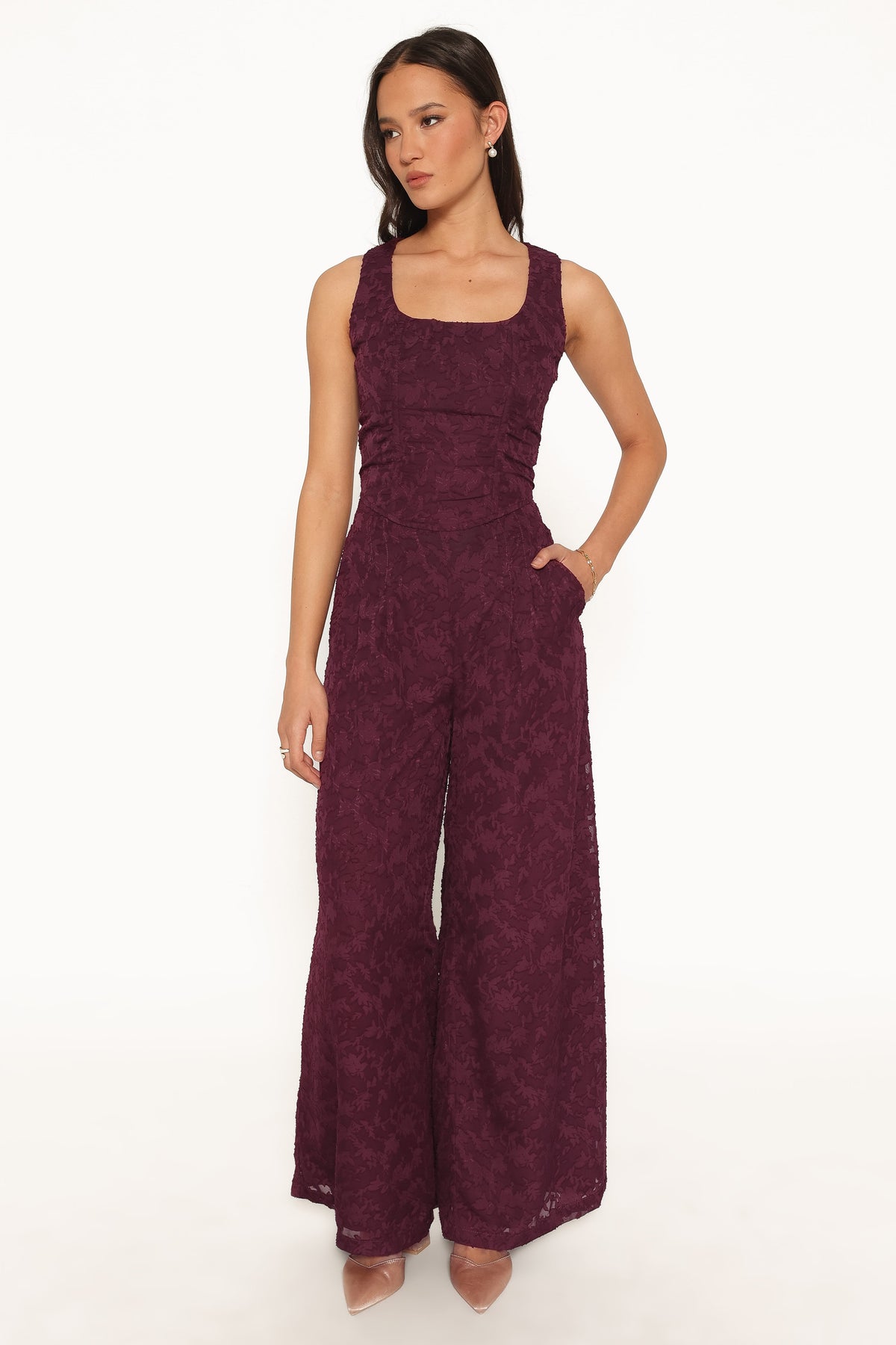 Ada Corset Top in Plum Burnout – view 6 of 8