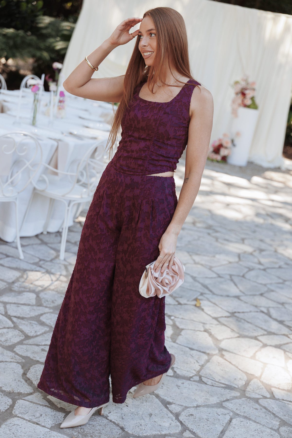 Ada Corset Top in Plum Burnout – view 8 of 8