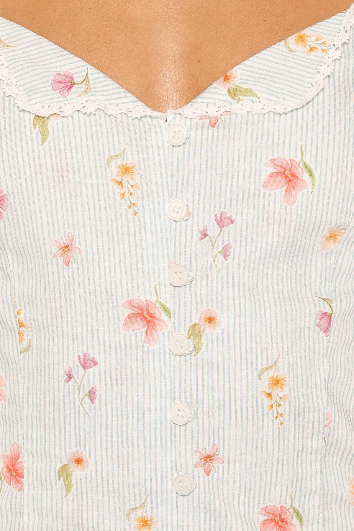 Ana Top in Blue Garden Stripe – view 8 of 9