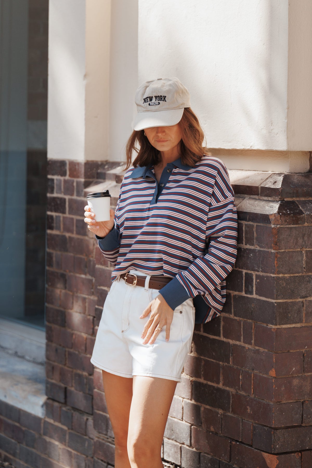 Beau Long Sleeve Jersey Top in Navy Stripe – view 8 of 8