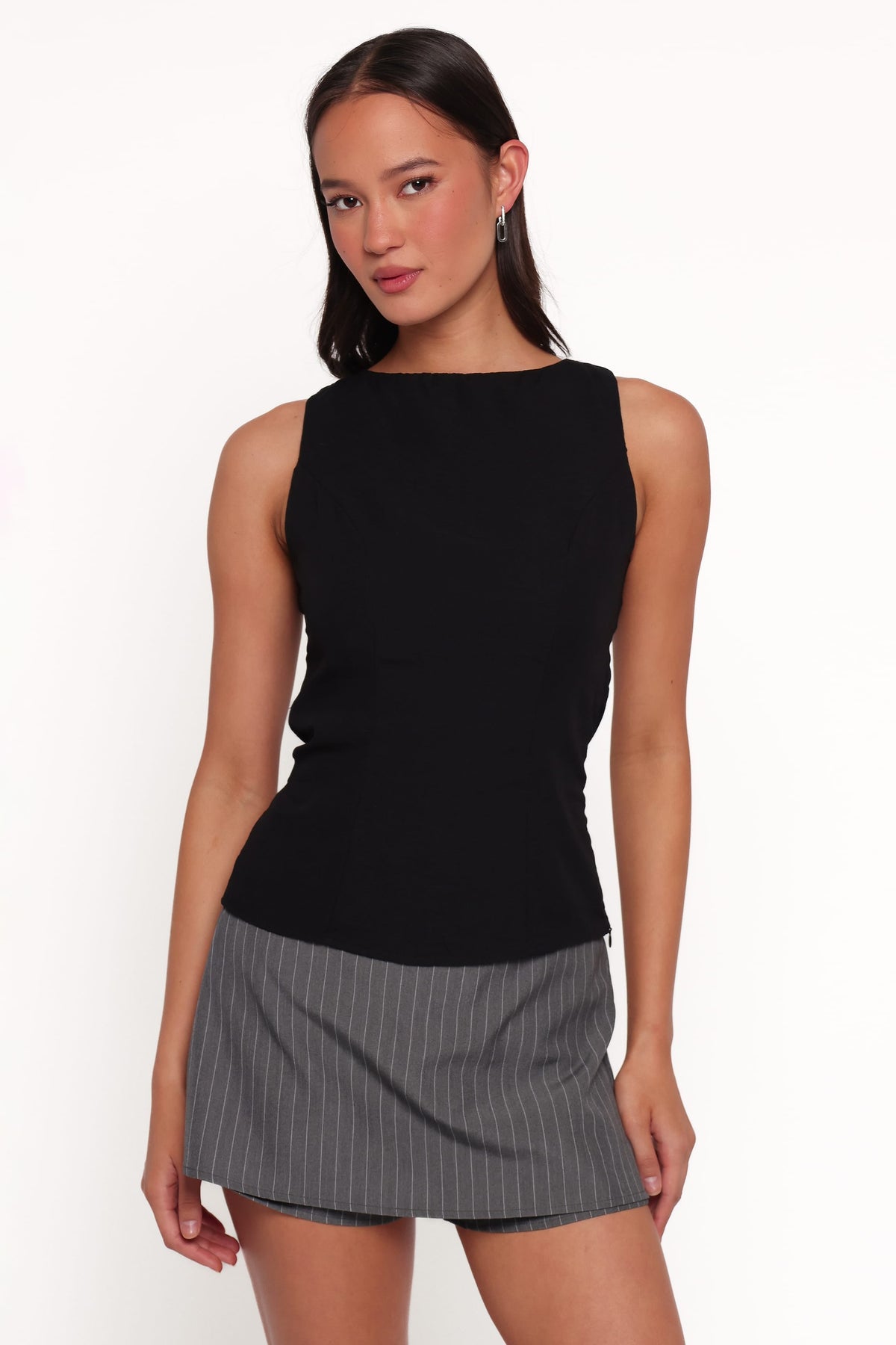 Brynn Tie Back Top in Black – view 2 of 7