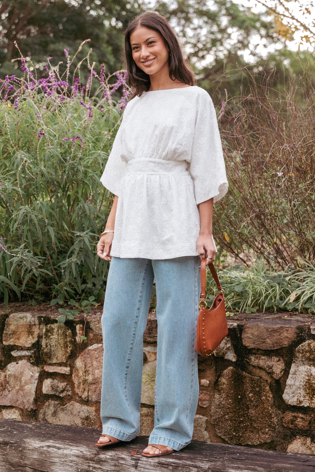 Camila Open Back Top in White Embroidery – view 8 of 8