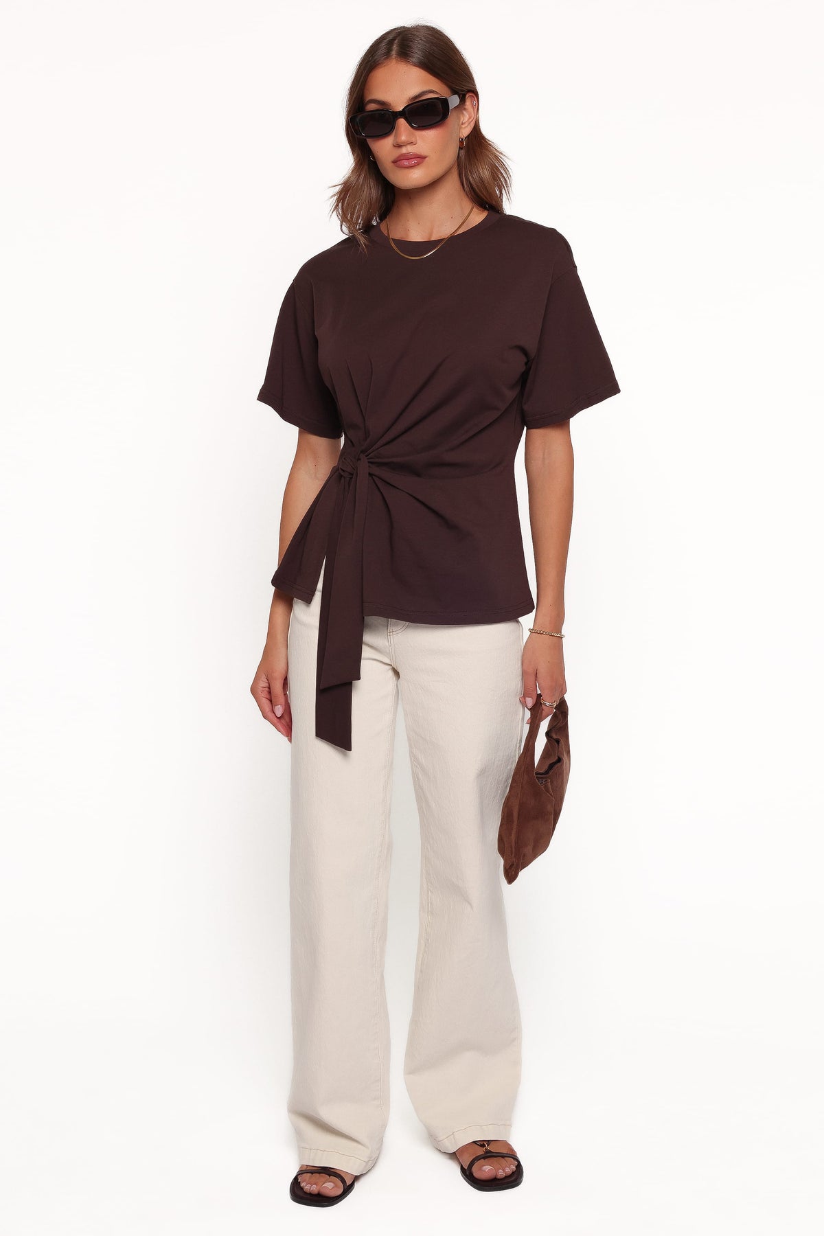 Devina Knot Tee in Brown – view 5 of 6