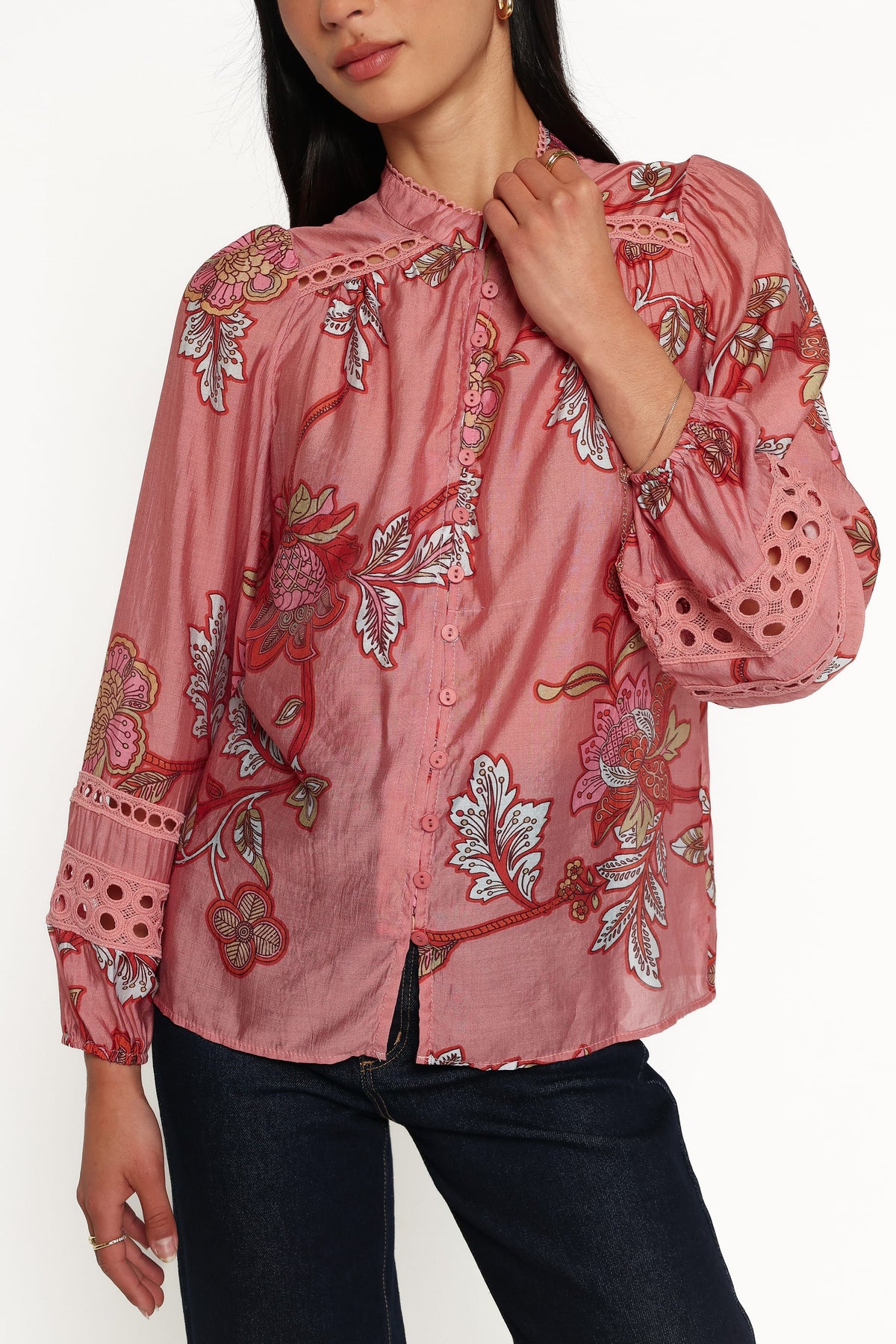 Eugenia Top in Pink Floral – view 5 of 7