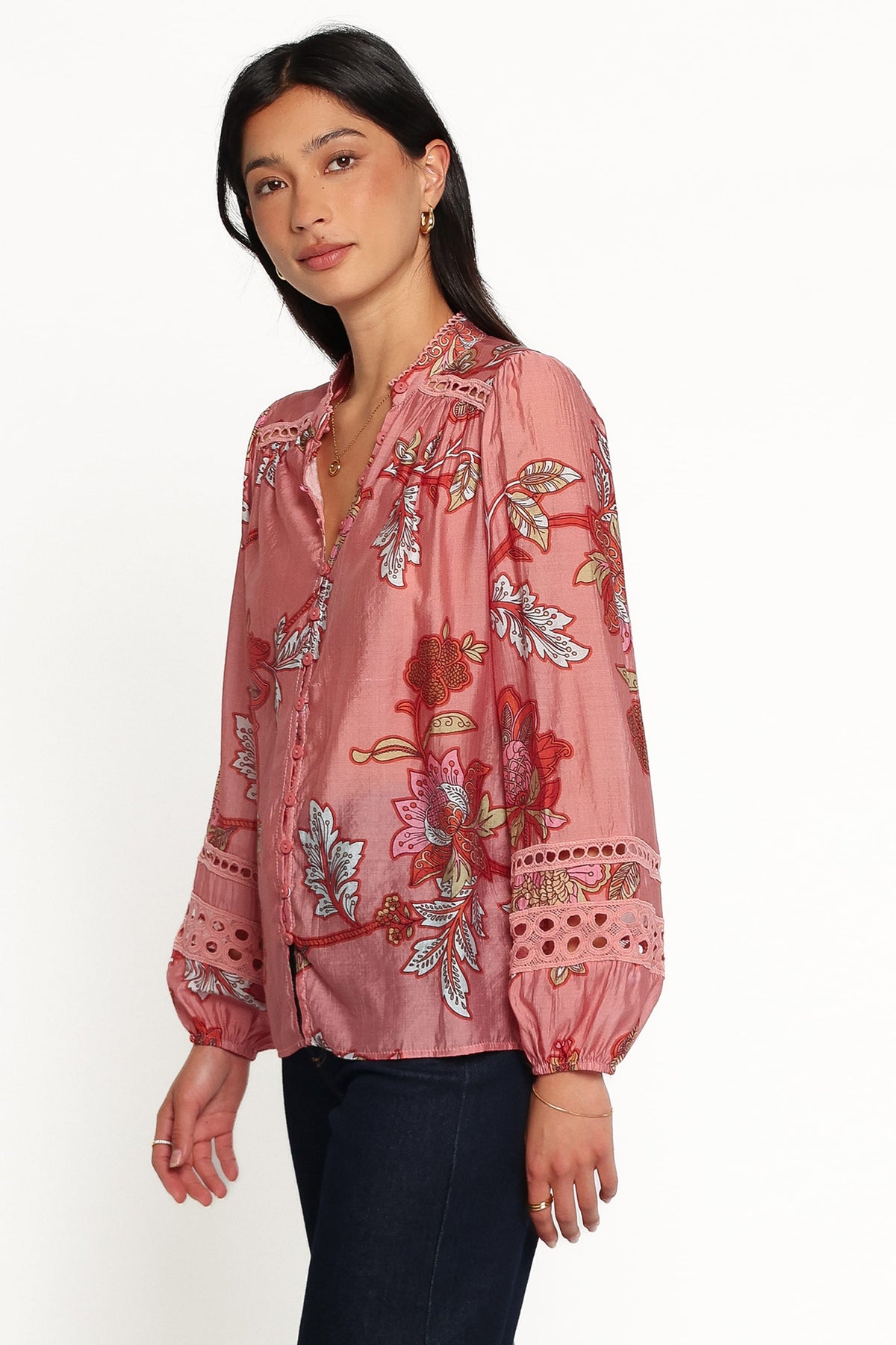 Eugenia Top in Pink Floral – view 3 of 7